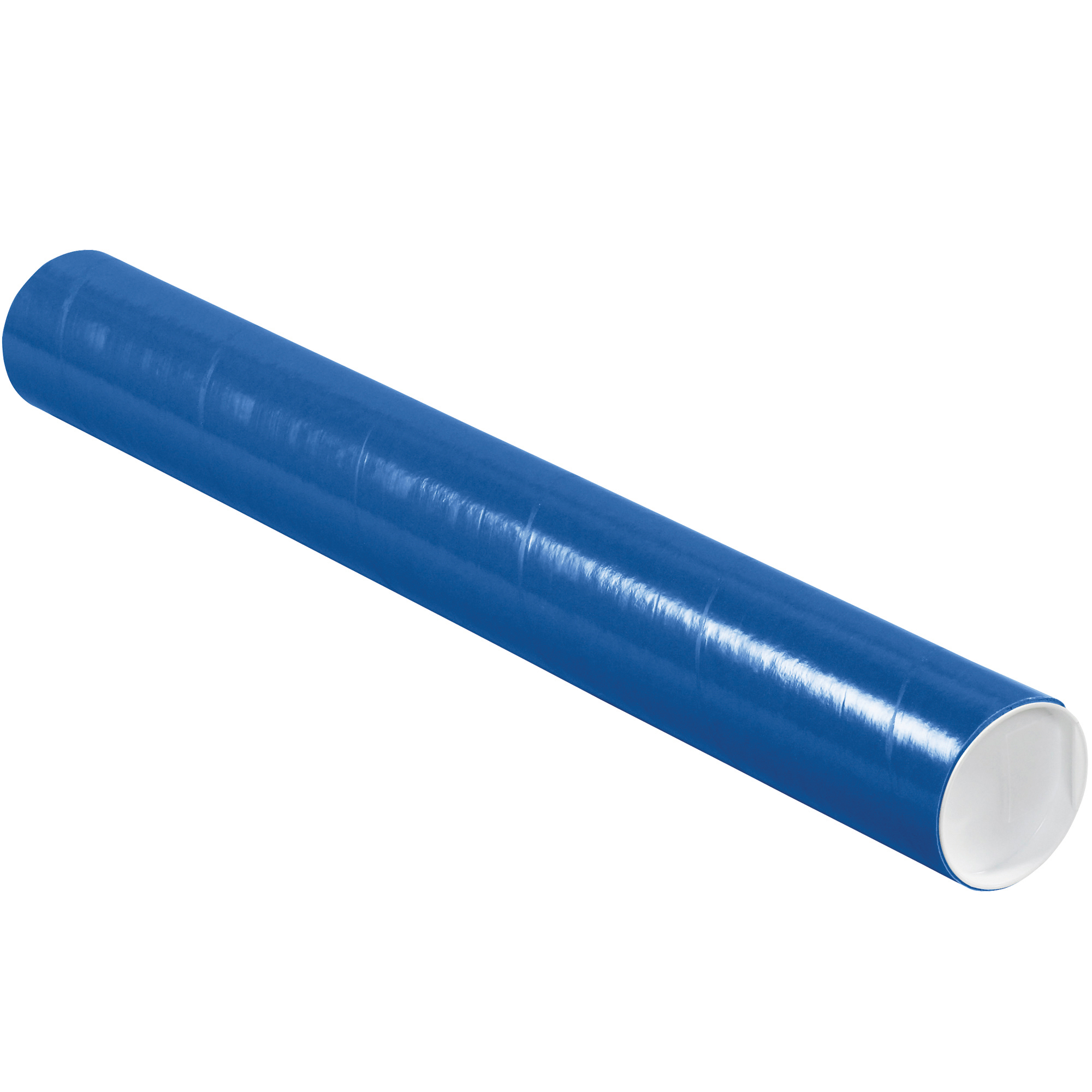 Mailing Tubes with Caps, 3" x 24", Blue, 24/Case