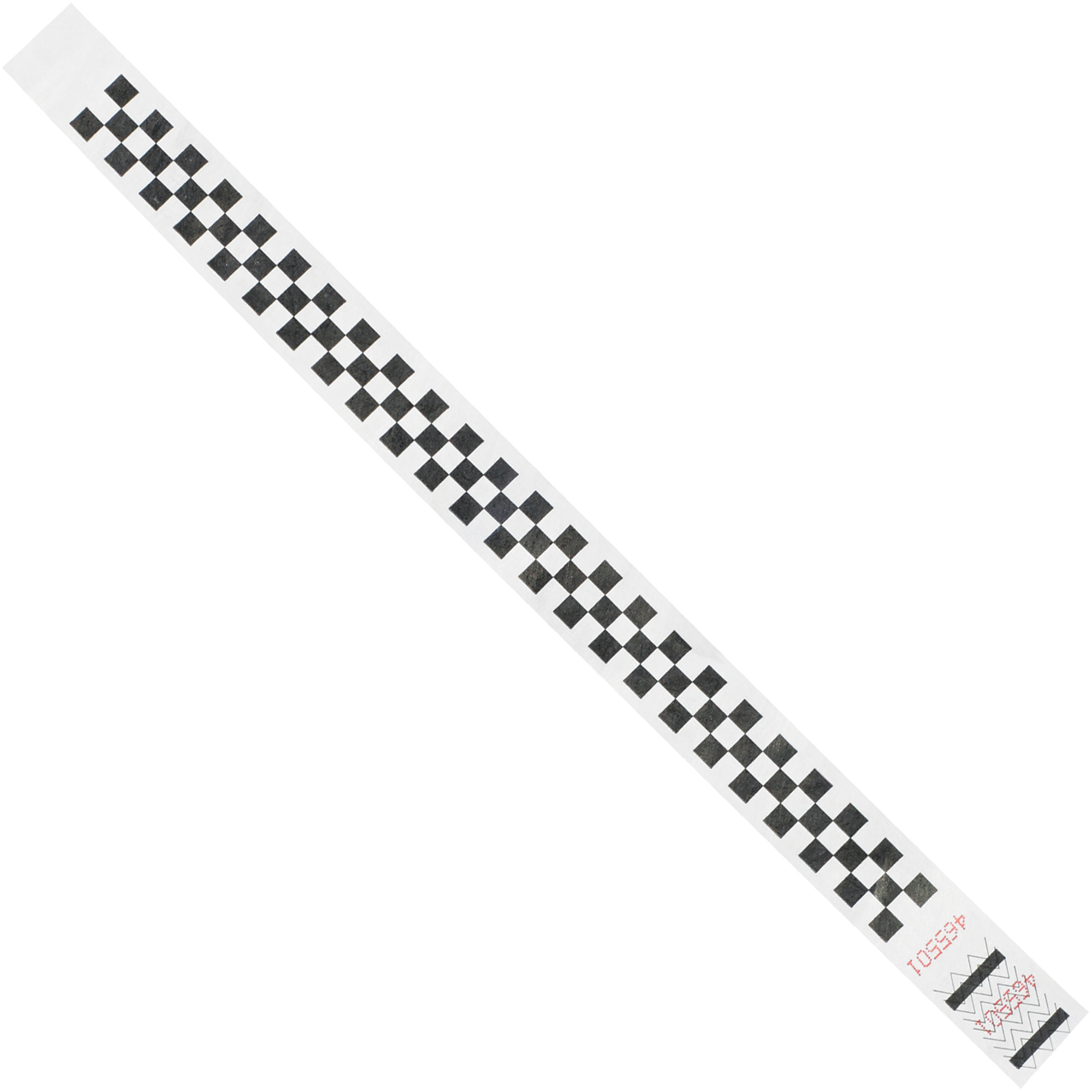 Tyvek® Wristbands, 3/4" x 10", Checkerboard, Black/White, 500/Case