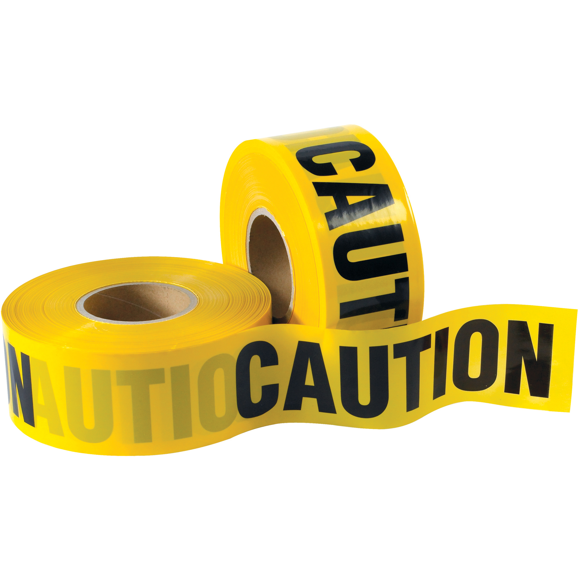 Barricade Tape, "Caution", 3.0 Mil, 3" x 1000', Yellow/Black, 4/Case