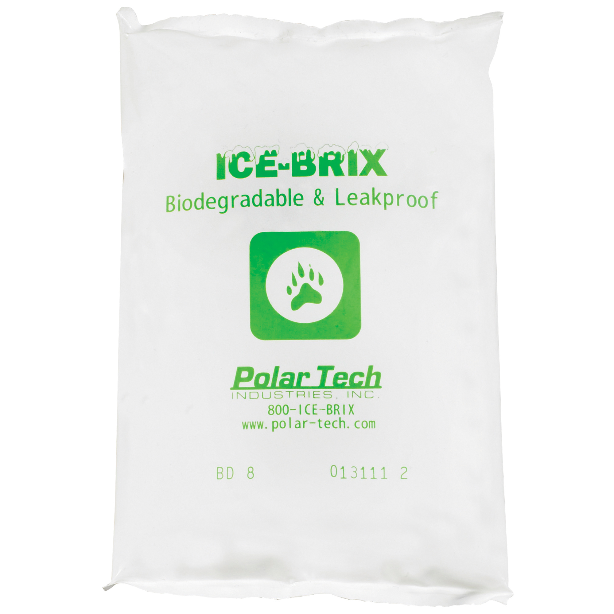 Ice-Brix™ Biodegradable Packs, 8 oz., 6" x 4" x 3/4", White, 72/Case