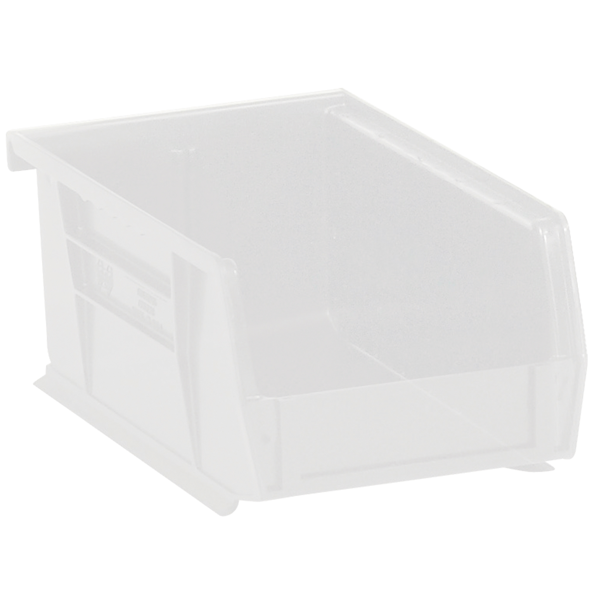 Plastic Stack & Hang Bin Boxes, 9 1/4" x 6" x 5", Clear, 12/Case