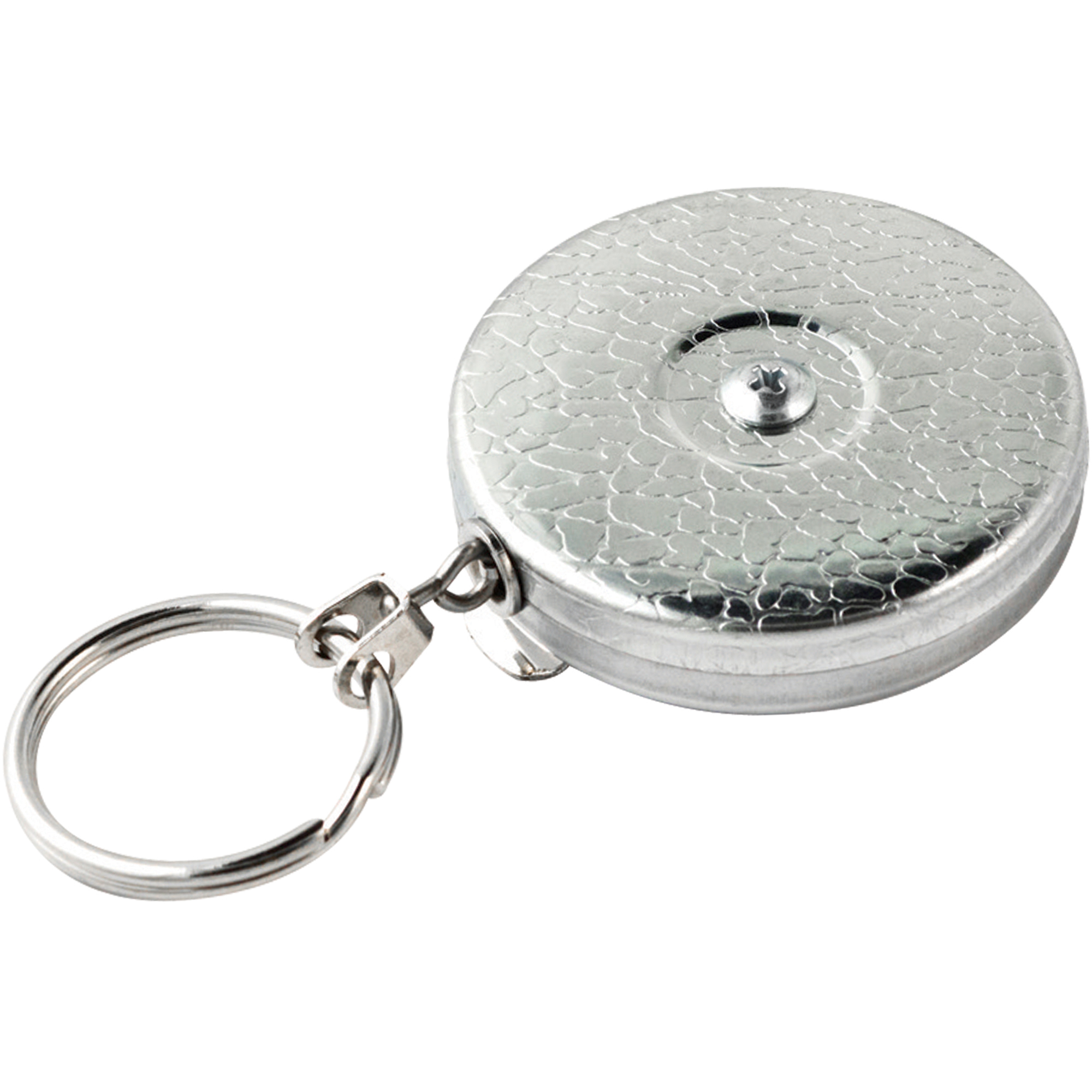 Original KeyBak® Retractable Key Holder, Chrome, 2/Case