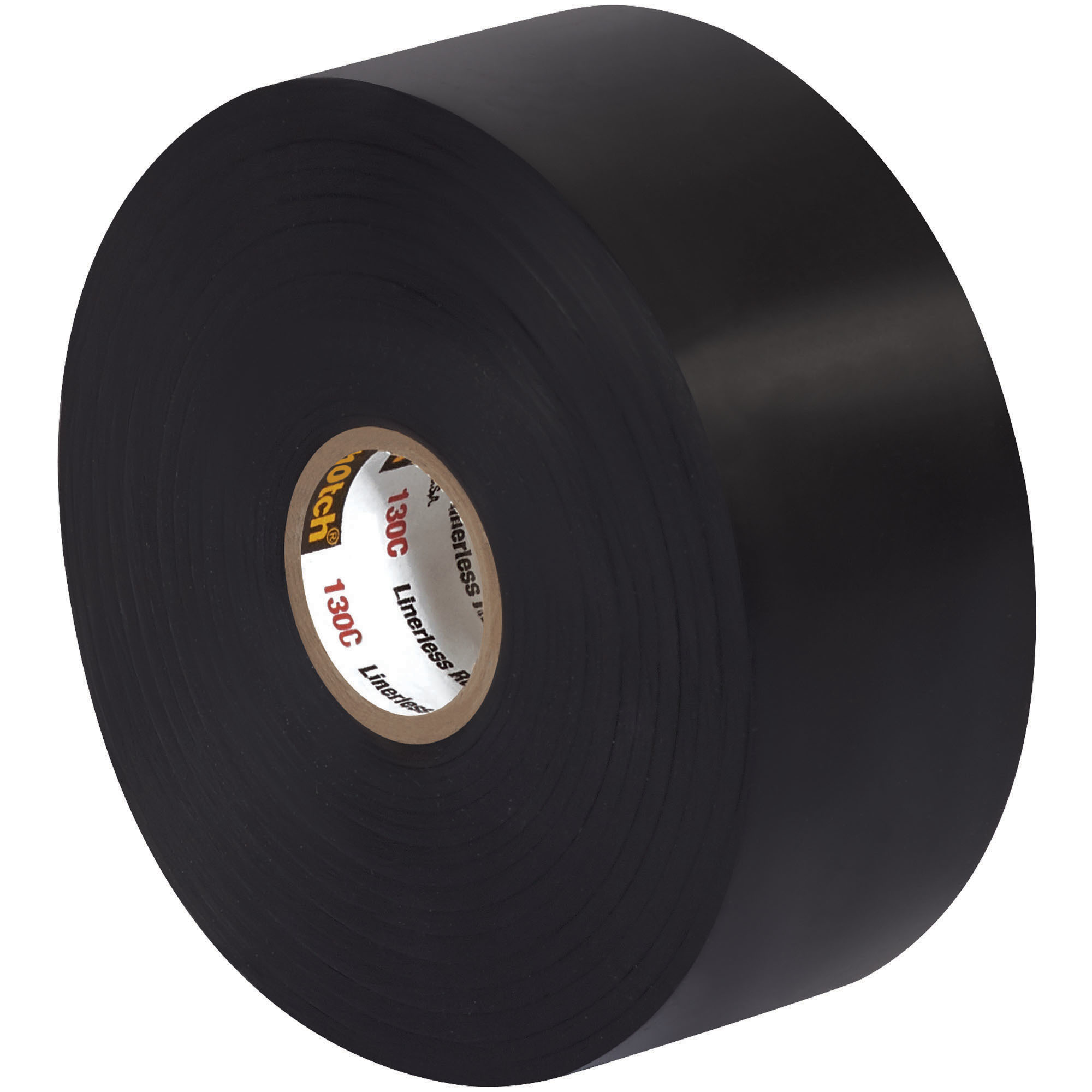3M™ 130C Linerless Electrical Tape, 30 Mil, 1 1/2" x 30', Black, 3/Case
