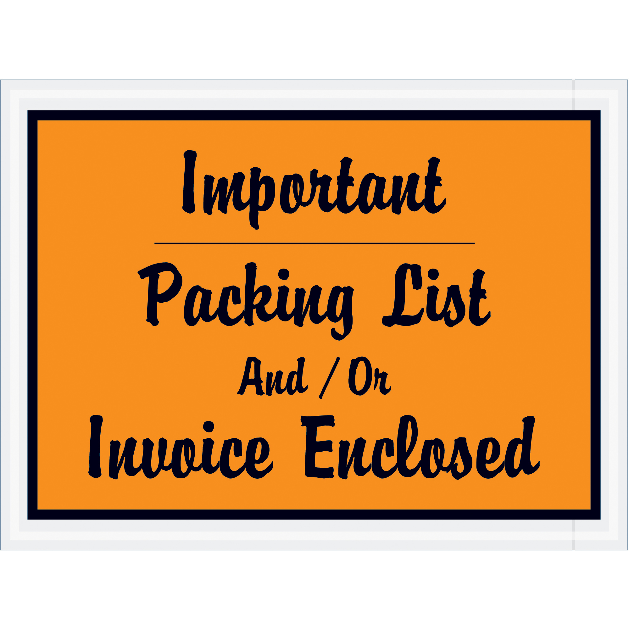 Tape Logic® "Important Packing List And/Or Invoice Enclosed" Envelopes, 4 1/2" x 6", Orange, 1000/Case