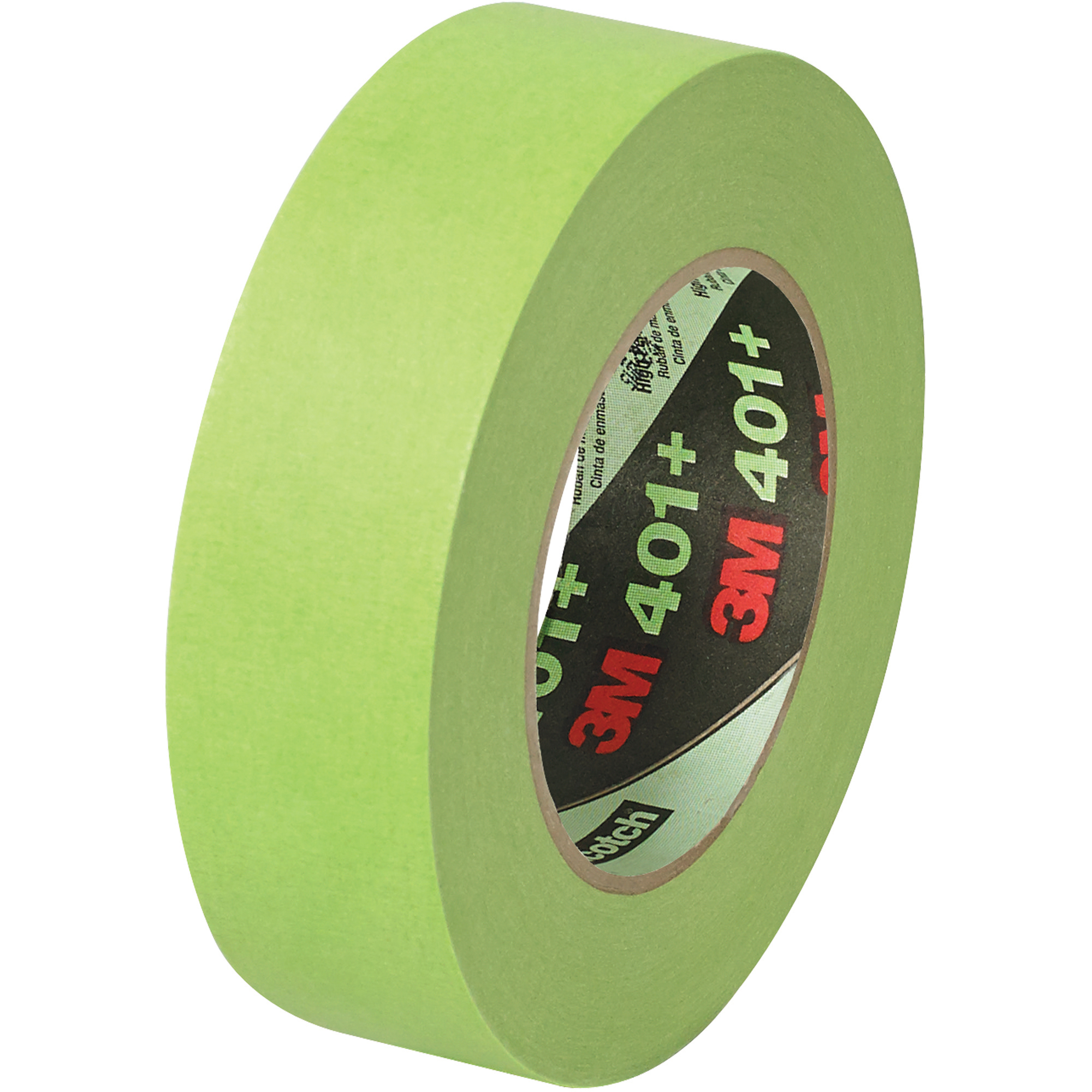 3M™ 401+/233+ Masking Tape, 6.7 Mil, 1 1/2" x 60 yds., Green, 16/Case