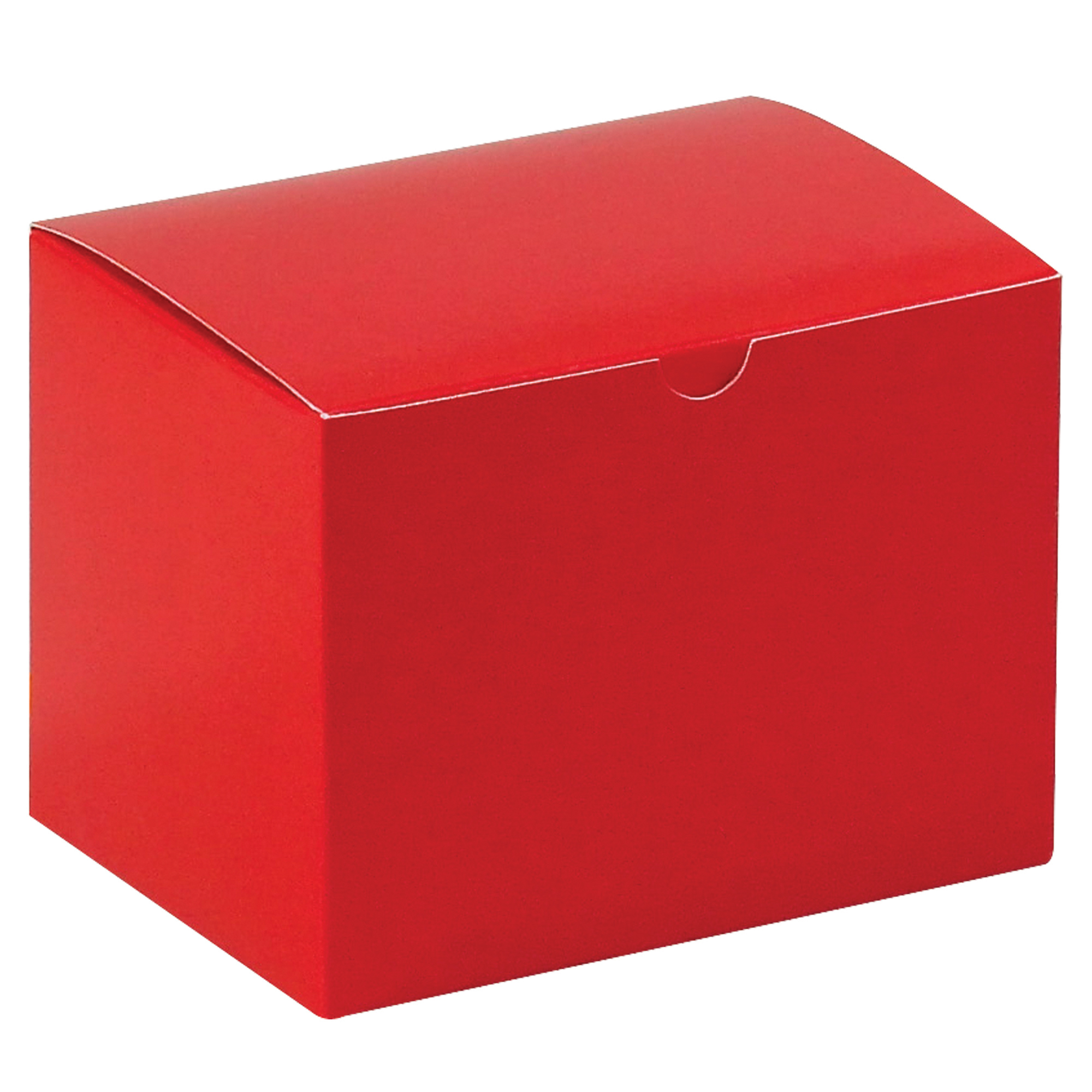 Gift Boxes, 6" x 4 1/2" x 4 1/2", Holiday Red, 100/Case