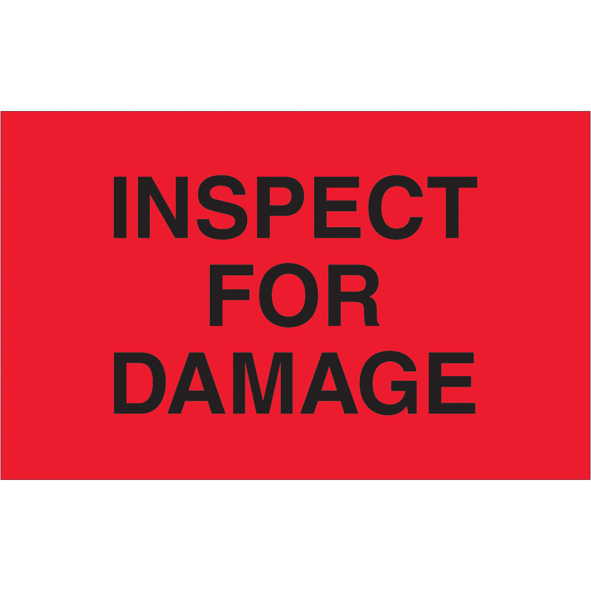 Tape Logic® Labels, "Inspect For Damage", 1 1/4" x 2", Fluorescent Red, 500/Roll