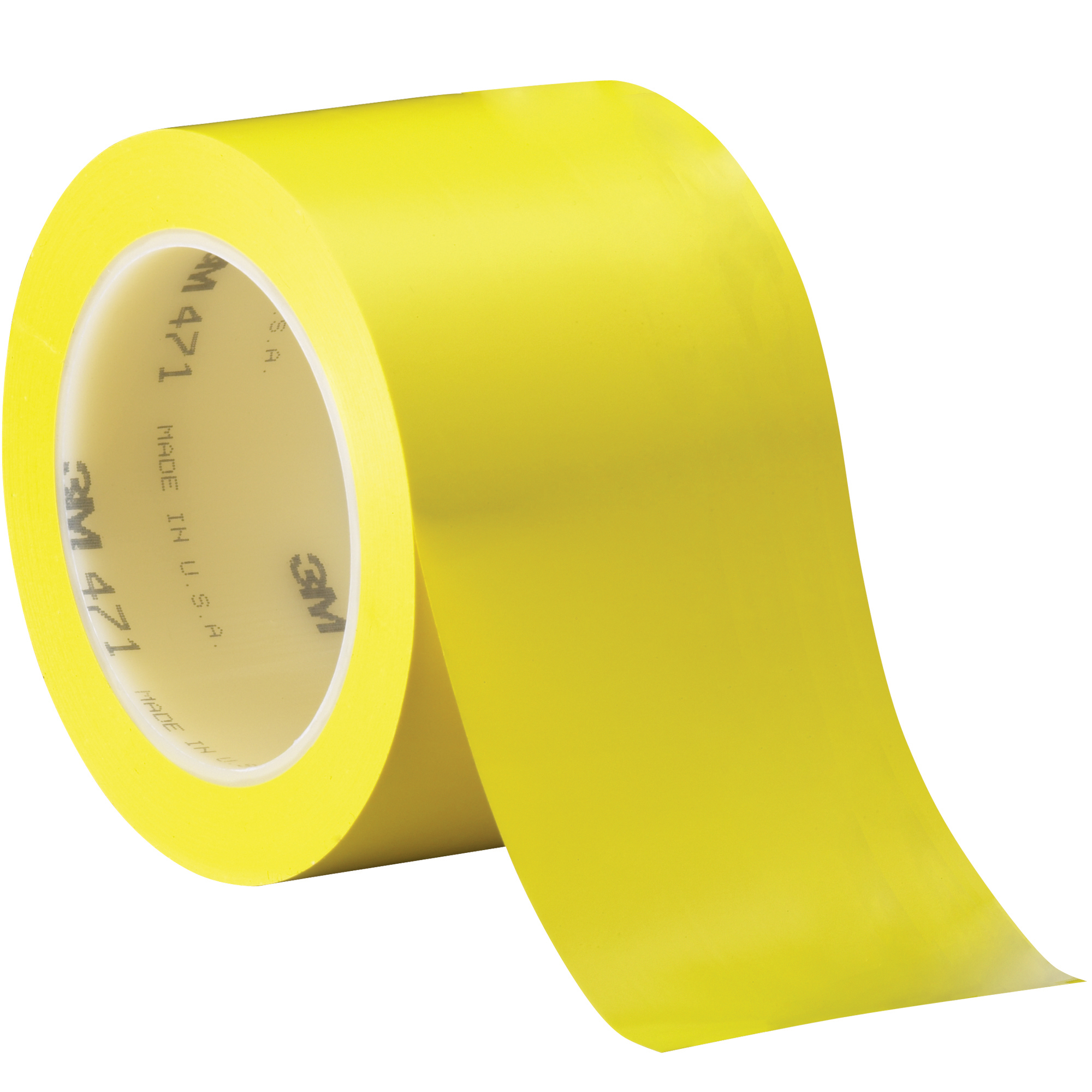 3M™ 471 Vinyl Tape, 5.2 Mil, 3" x 36 yds., Yellow, 3/Case