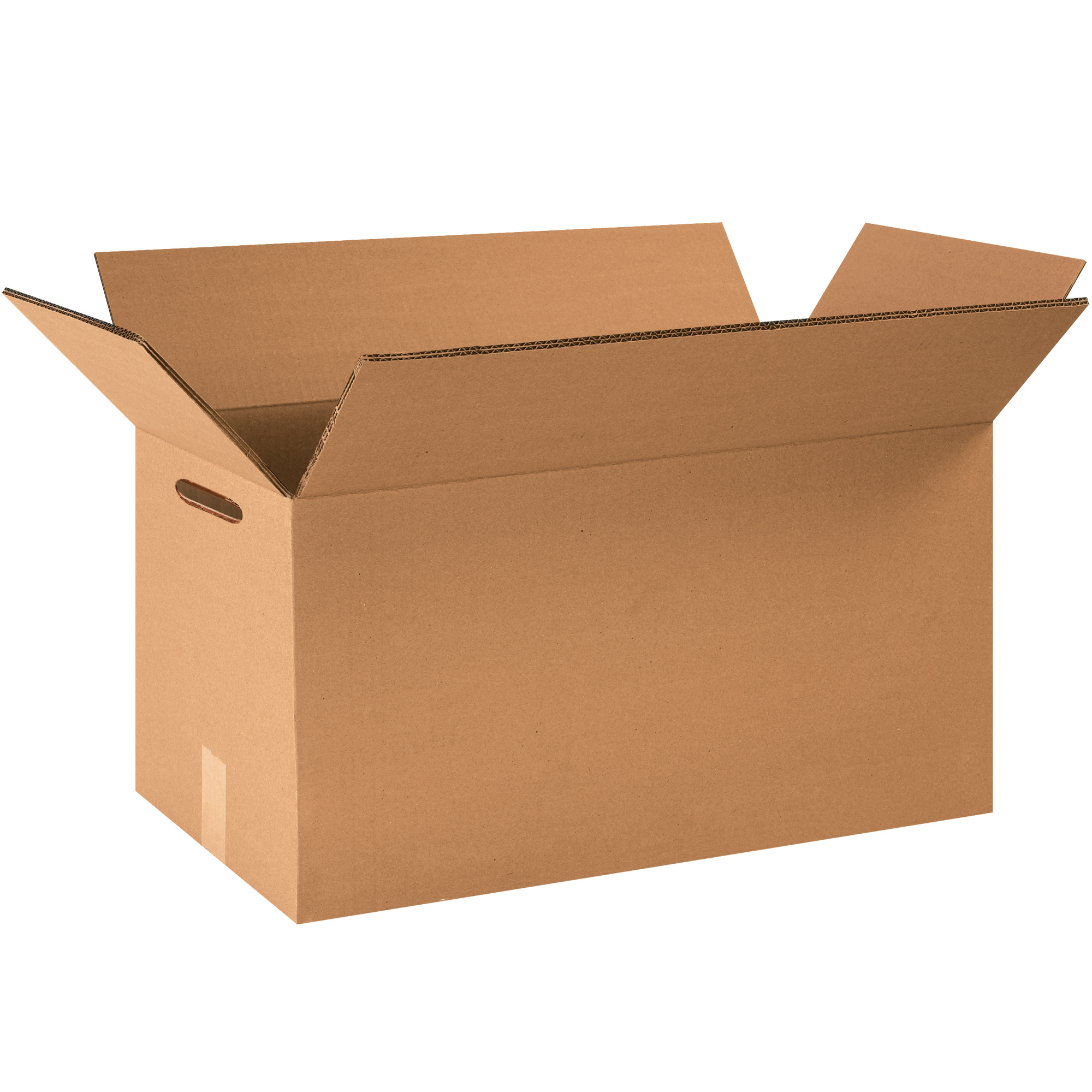 Double Wall Boxes with Hand Holes, 24" x 20" x 12", Kraft, 10/Bundle; 90/Skid