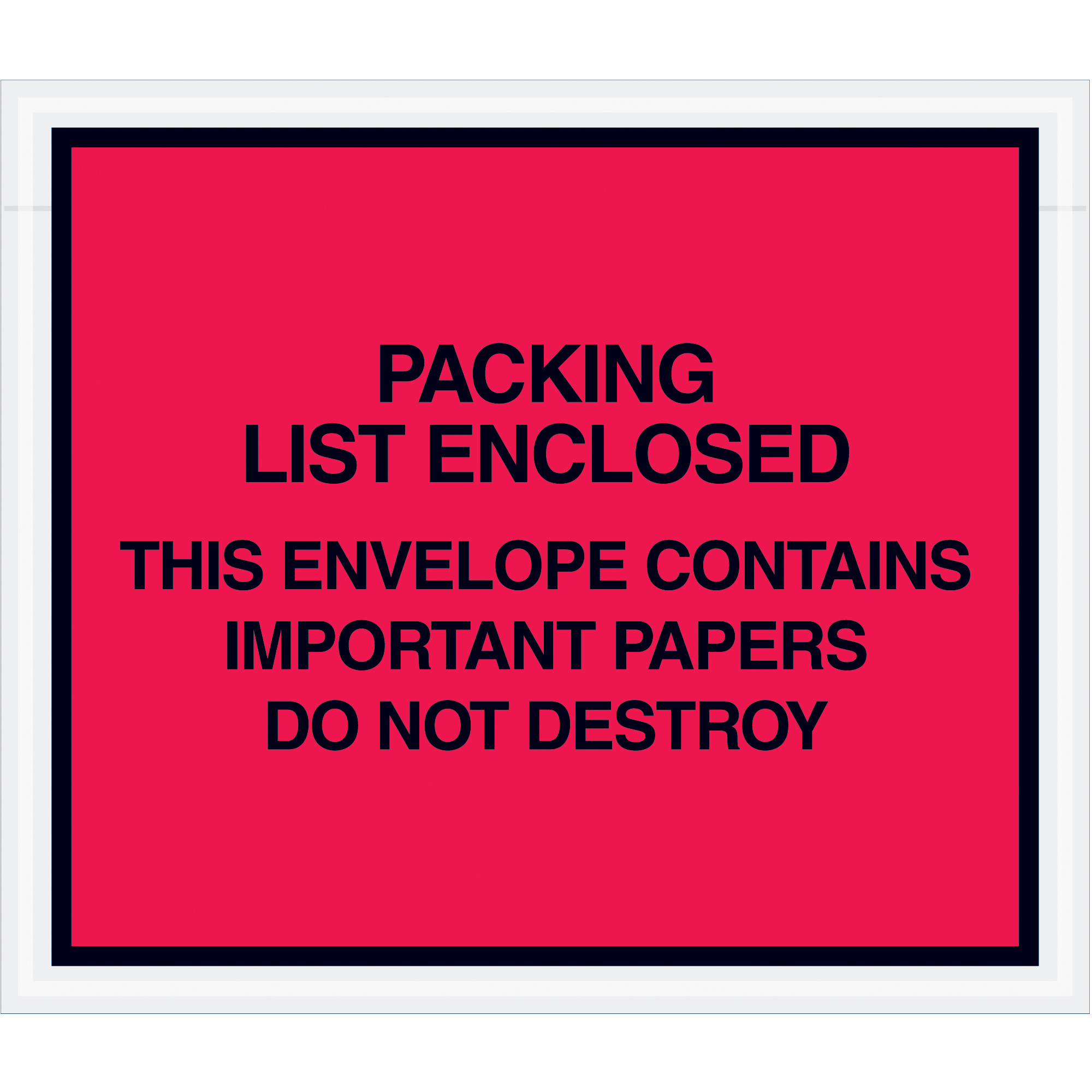 Tape Logic® "Important Papers Enclosed" Envelopes, 7" x 6", Red, 1000/Case