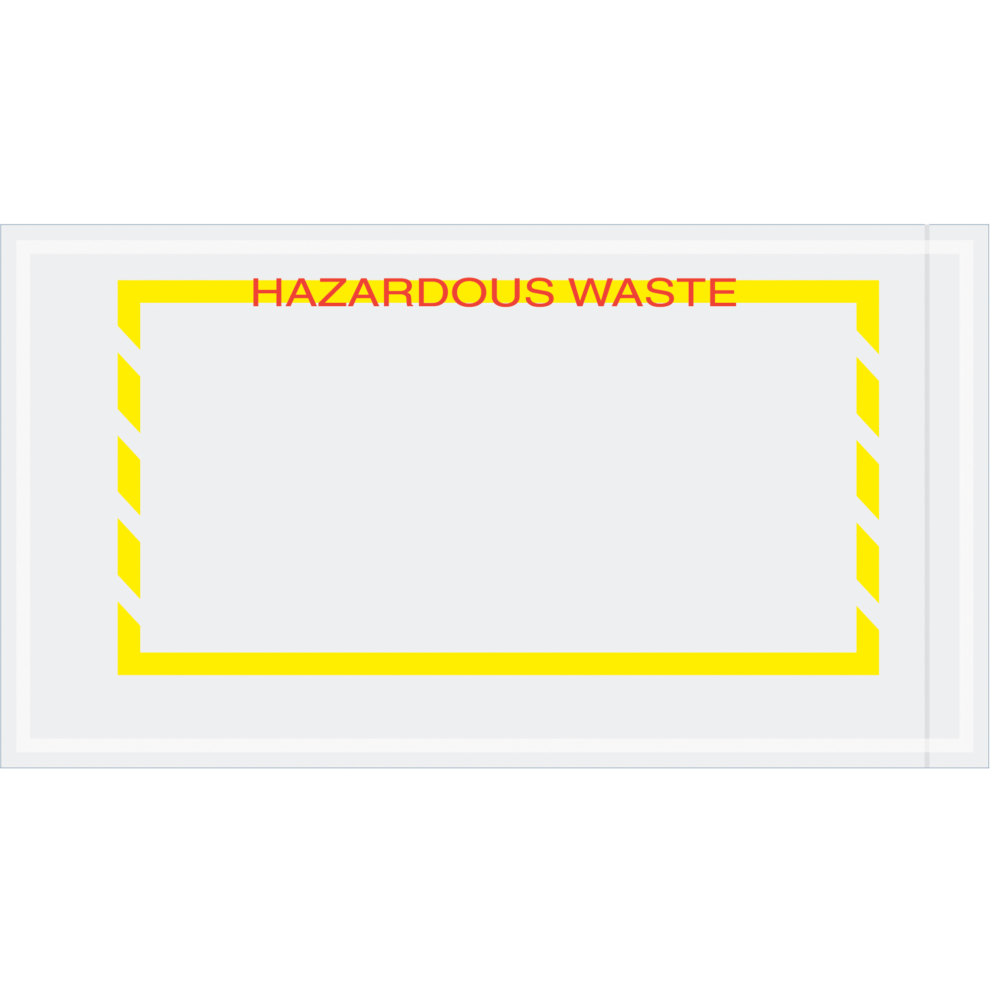 Tape Logic® "Hazardous Waste" Document Envelopes, 5 1/2" x 10", Yellow, 1000/Case