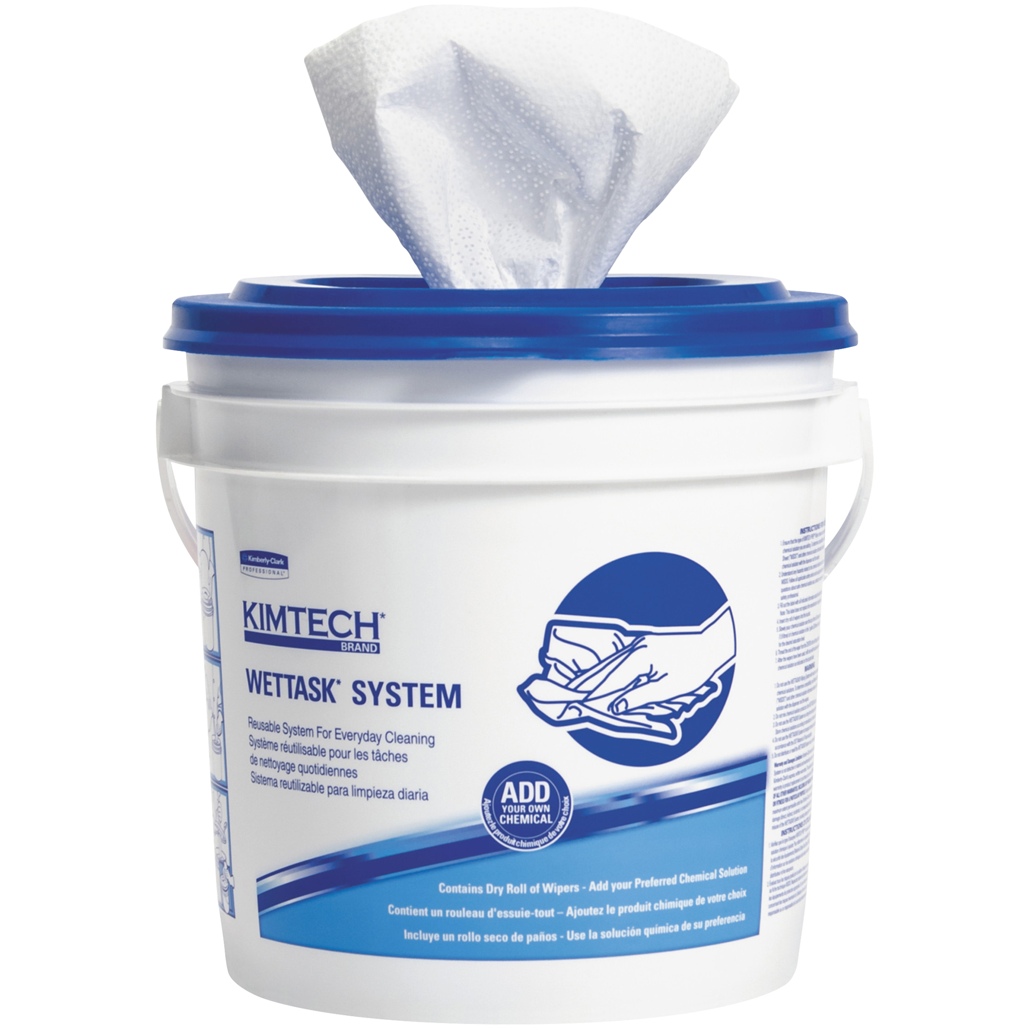 Kimtech® WetTask Prep Wipers, 12" x 12 1/2", White, 6 Rolls/Case