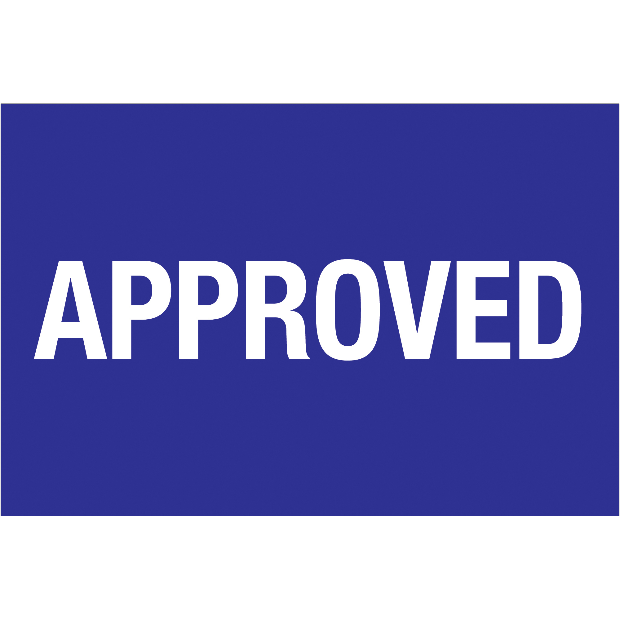 Tape Logic® Labels, "Approved", 2" x 3", Blue/White, 500/Roll
