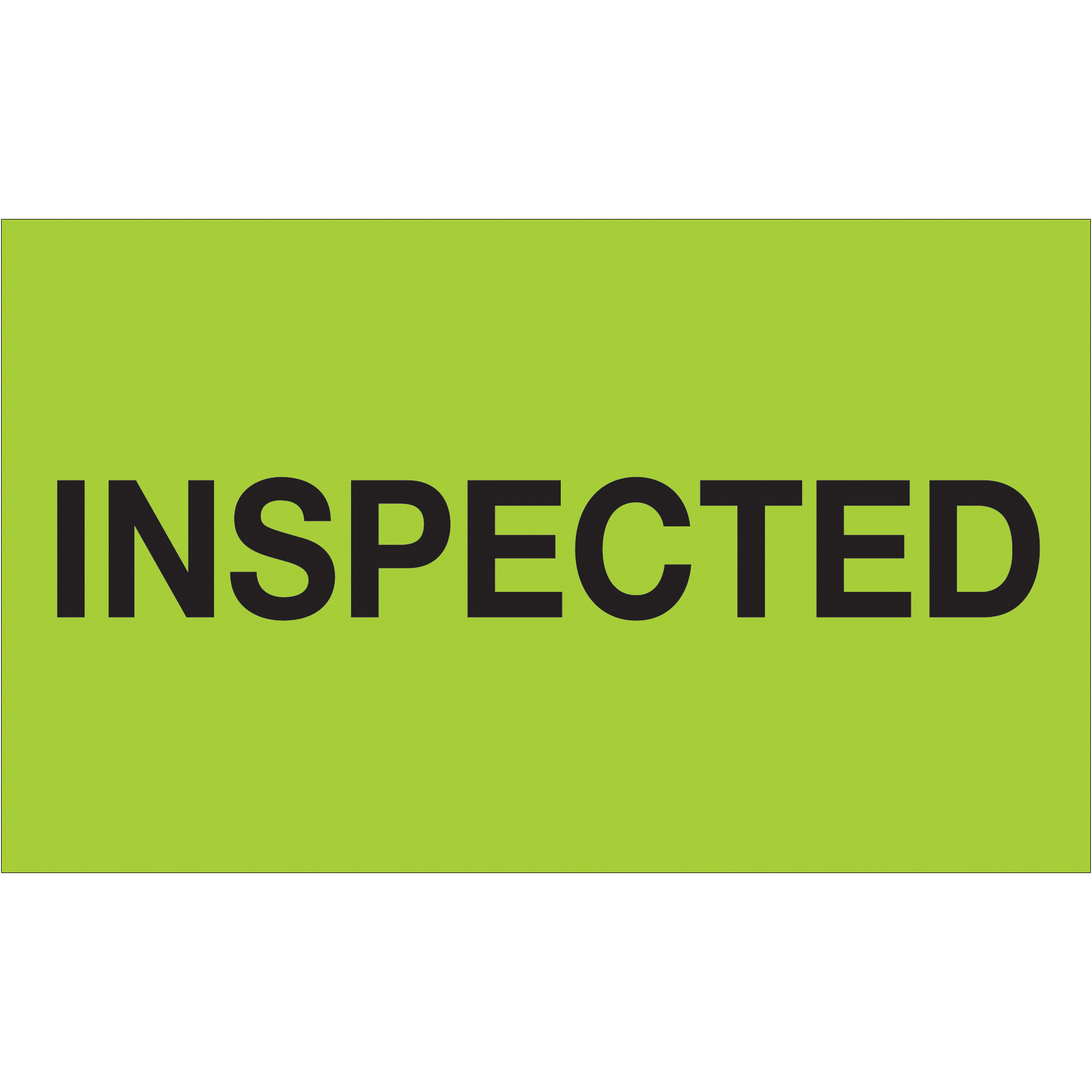 Tape Logic® Labels, "Inspected", 3" x 5", Fluorescent Green, 500/Roll