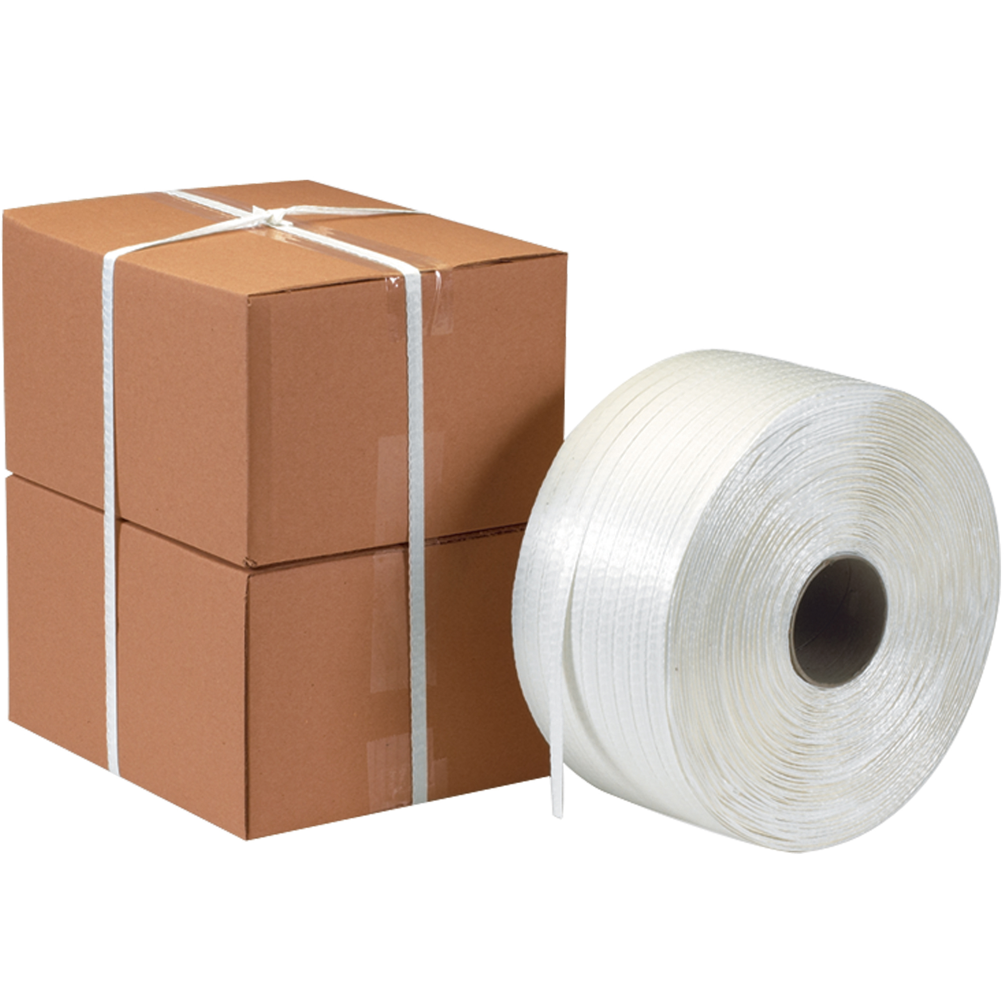 Poly Cord Strapping, 1/2" x 3900', White, 1 Coil
