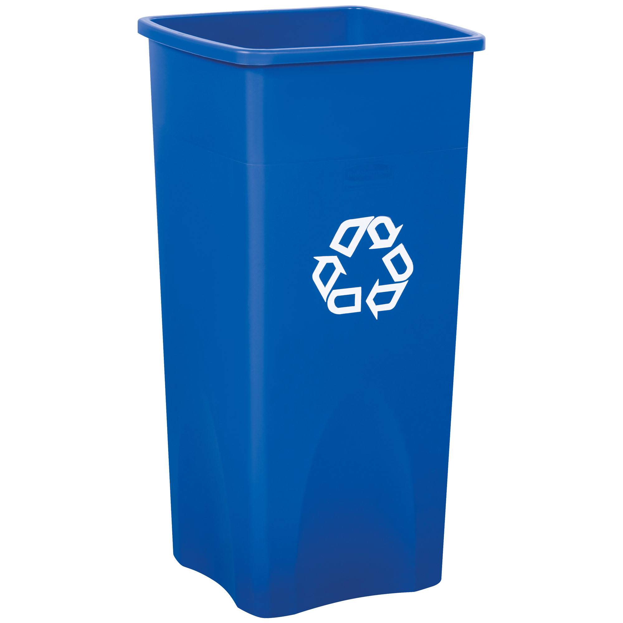 Rubbermaid® Square Recycling Container, 23 Gallon, 15 1/2" x 15 1/2" x 31", Blue, 1/Each