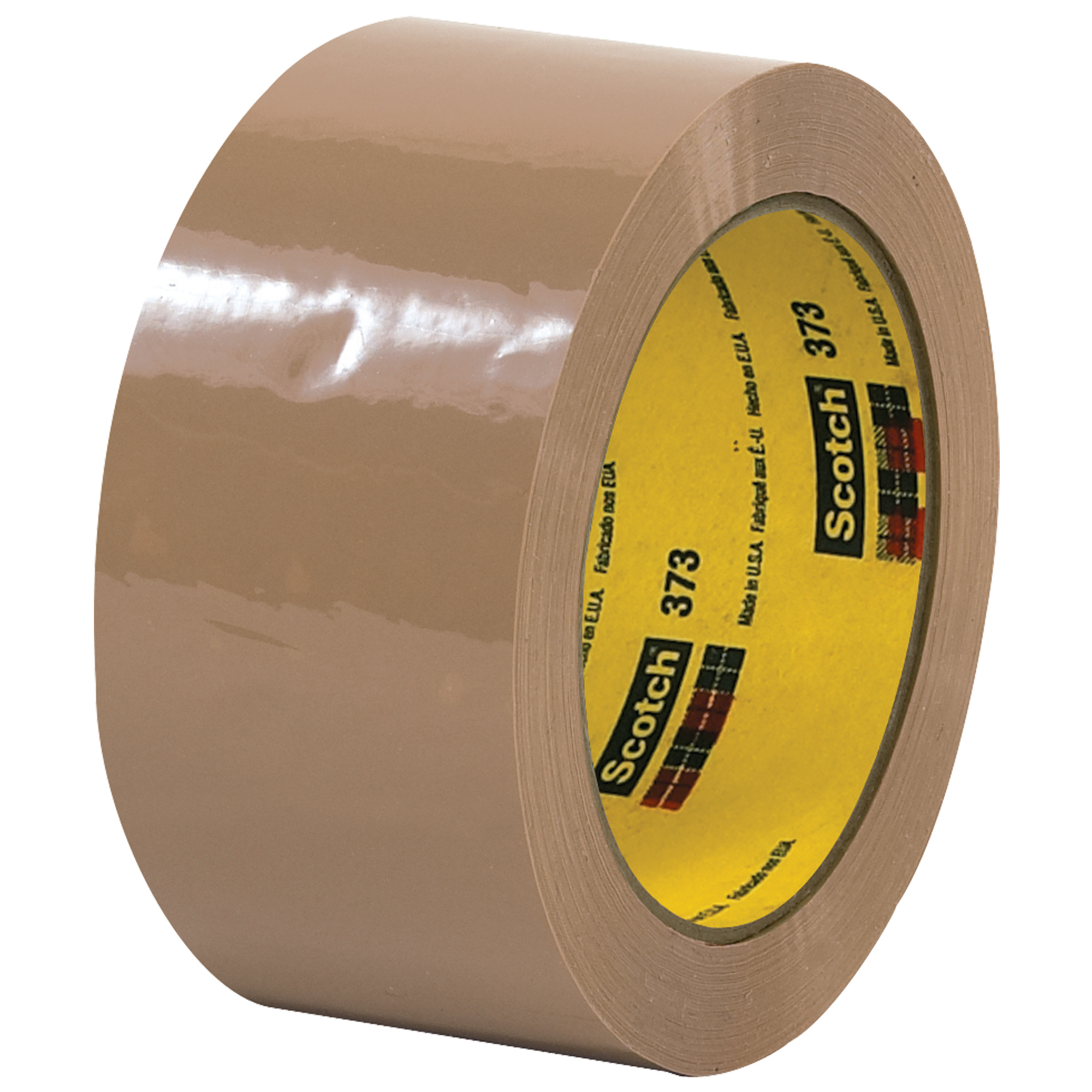 3M™ 373 Carton Sealing Tape, 2.5 Mil, 2" x 55 yds., Tan, 36/Case