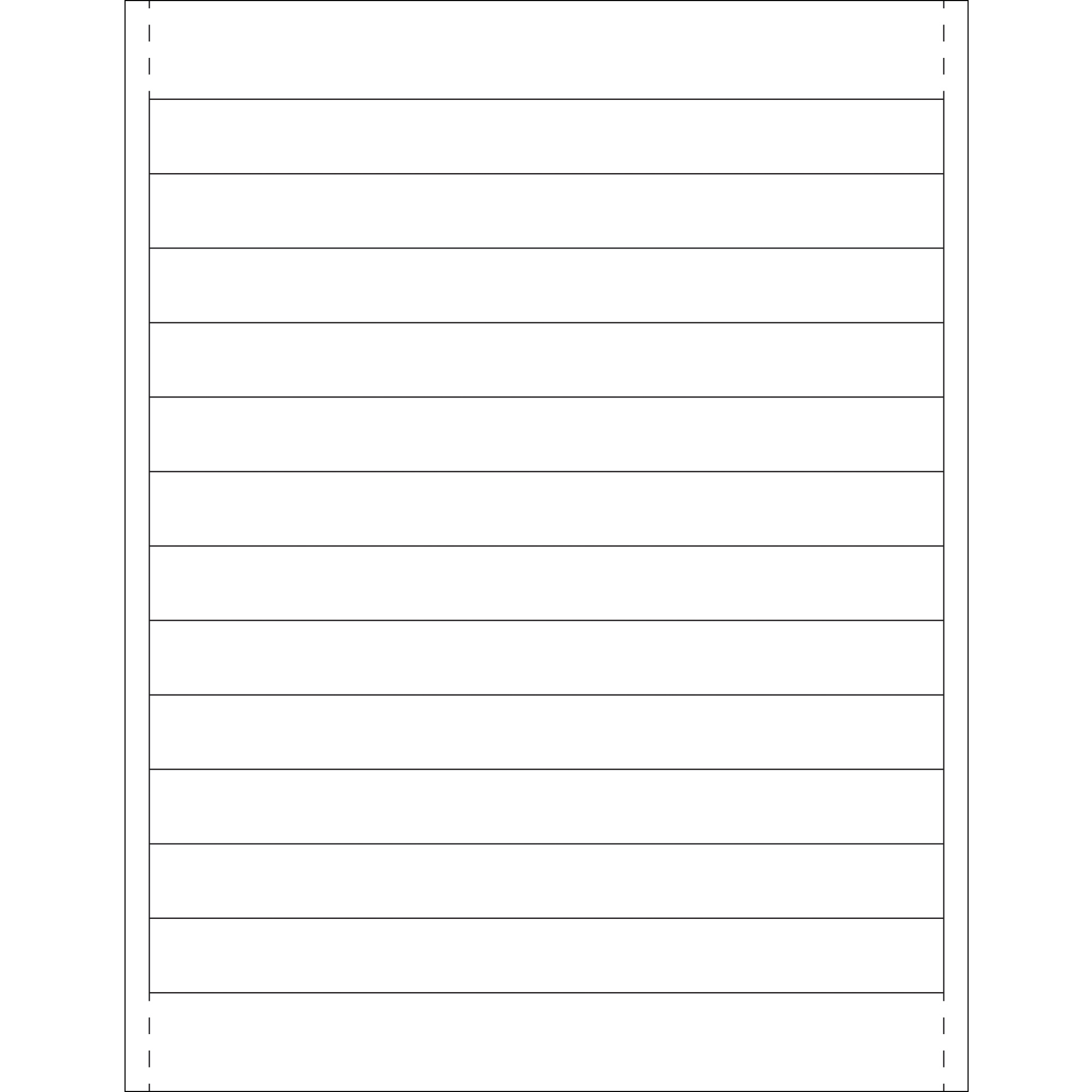 Plastic Label Holder Insert Cards, 3/4" x 8", White, 600/Case