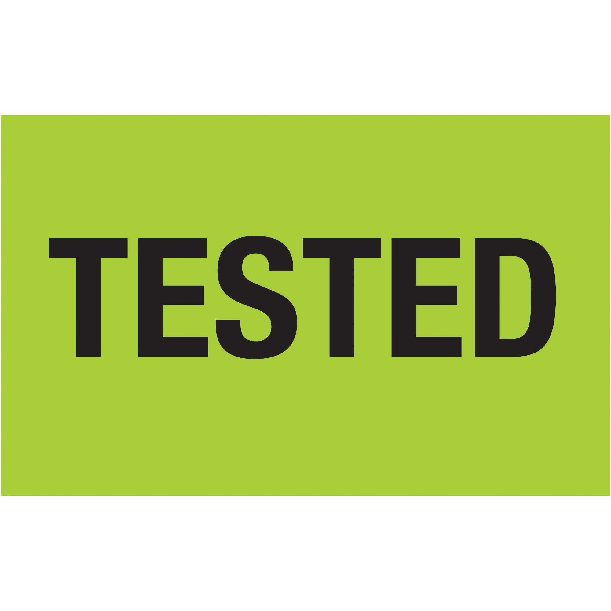 Tape Logic® Labels, "Tested", 1 1/4" x 2", Fluorescent Green, 500/Roll