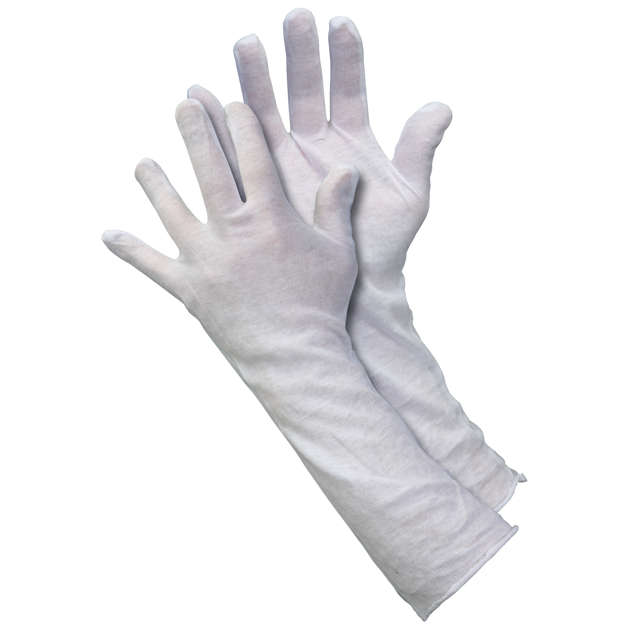Cotton Inspection Ext. Cuff Gloves, 2.5 oz., Large, White, 12 Pairs/Case