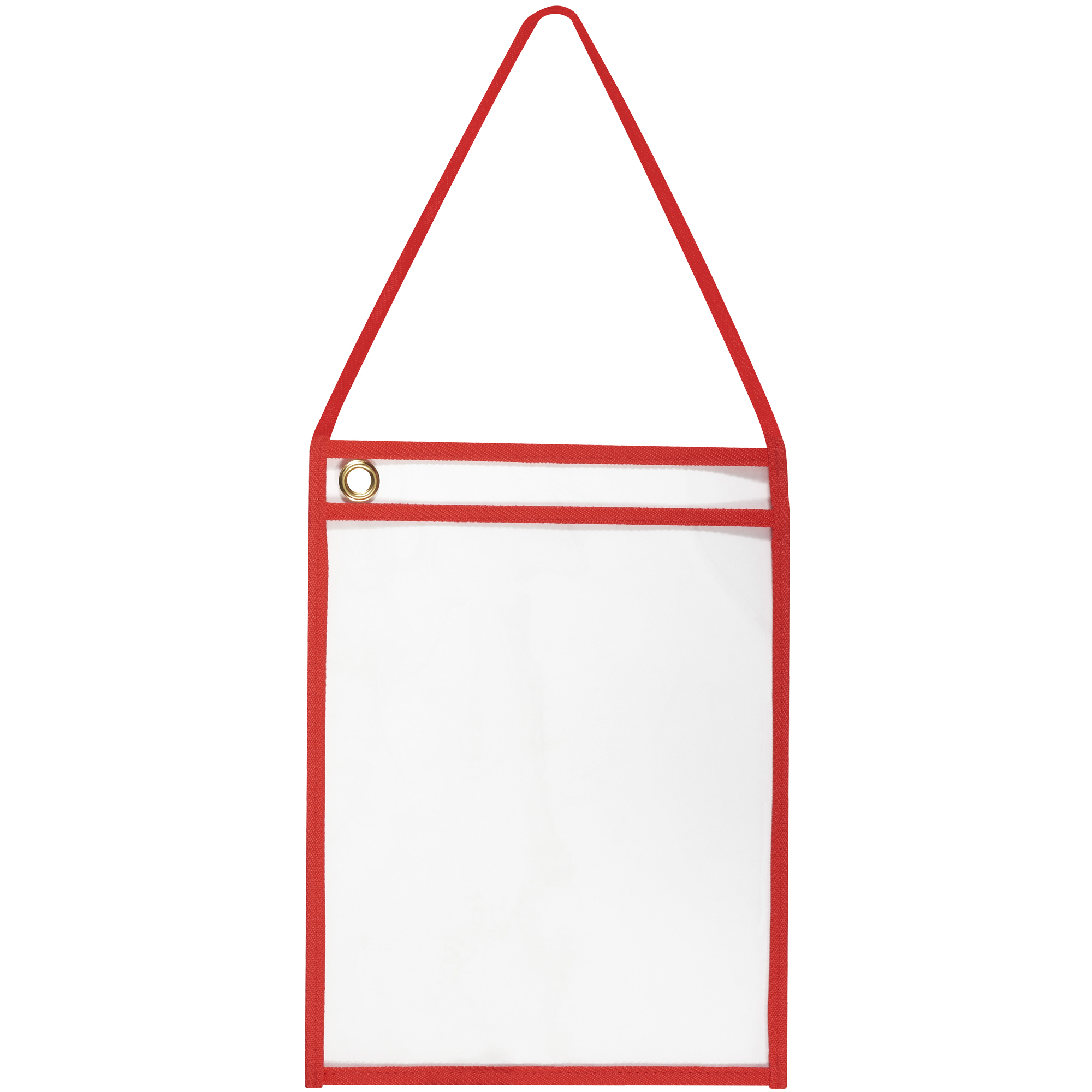 Deluxe Job Ticket Holders with Strap, 9" x 12', Red, 15/Case