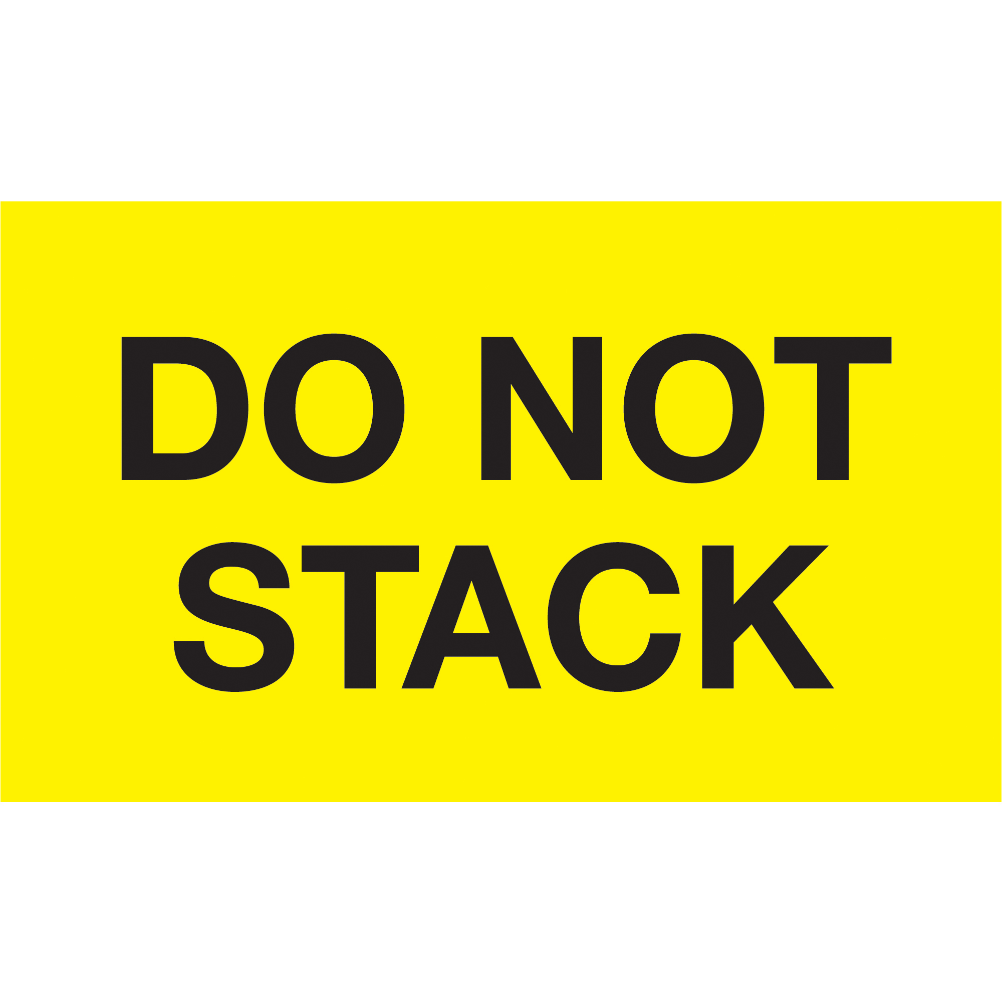 Tape Logic® Labels, "Do Not Stack", 3" x 5", Fluorescent Yellow, 500/Roll