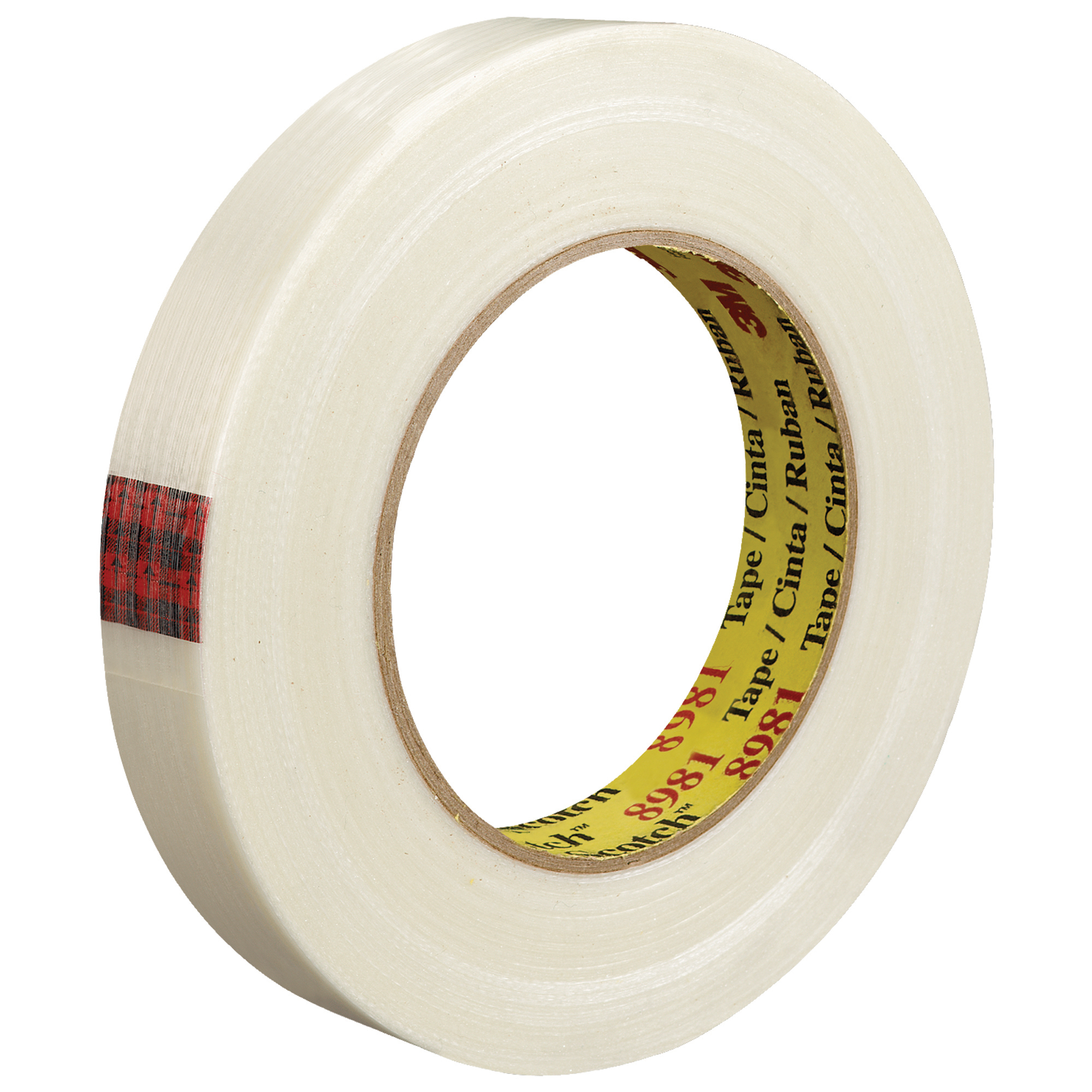 3M™ 8981 Strapping Tape, 6.6 Mil, 3/4" x 60 yds., Clear, 12/Case