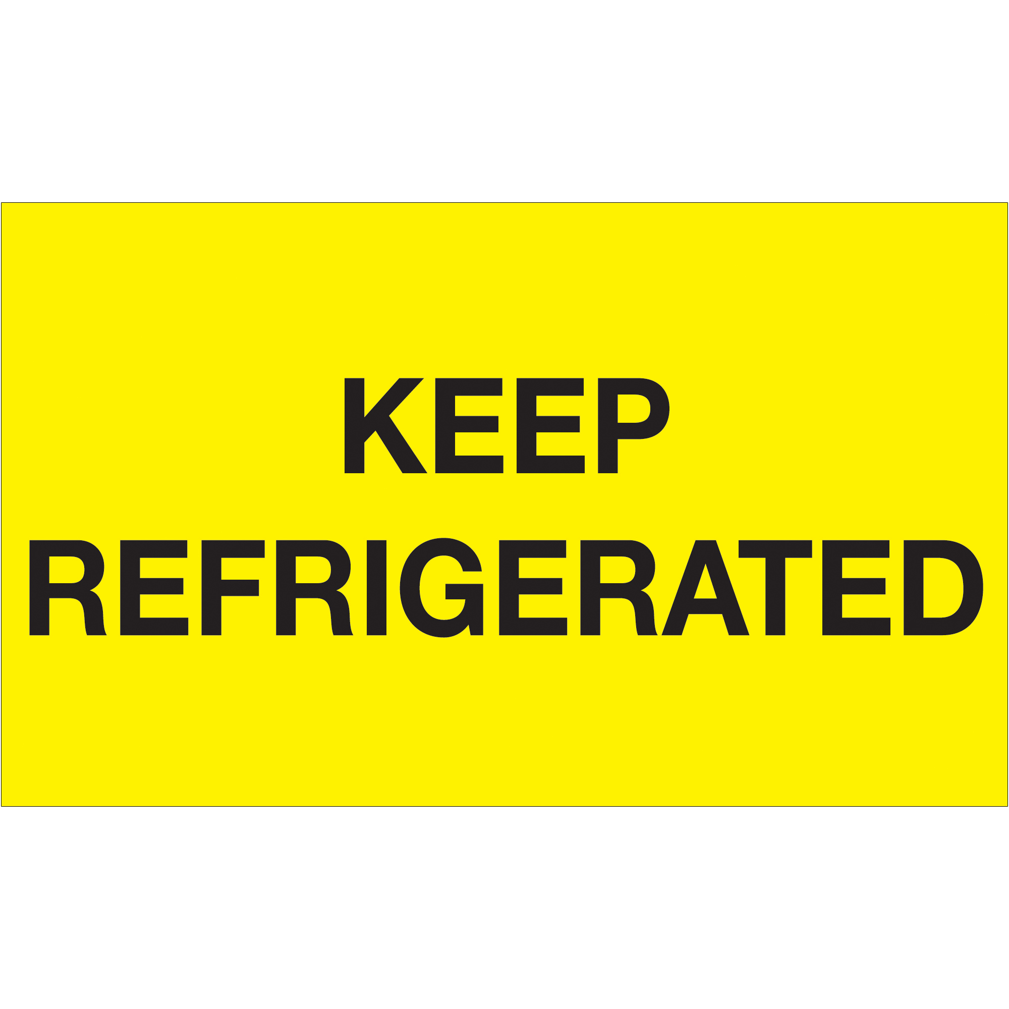 Tape Logic® Climate Labels, "Keep Refrigerated", 3" x 5", Fluorescent Yellow, 500/Roll