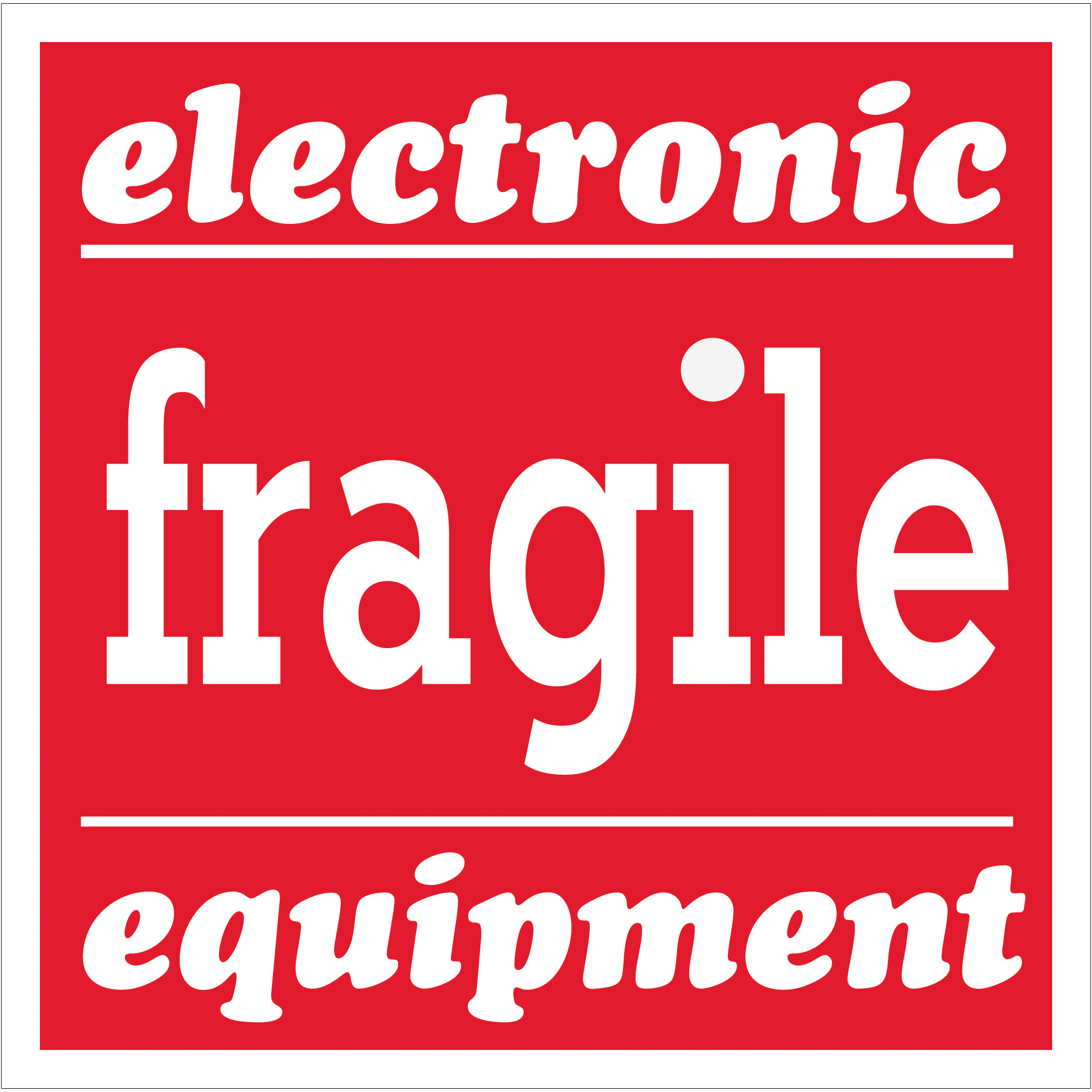 Tape Logic® Labels, "Fragile - Electronic Equipment", 4" x 4", Red/White, 500/Roll
