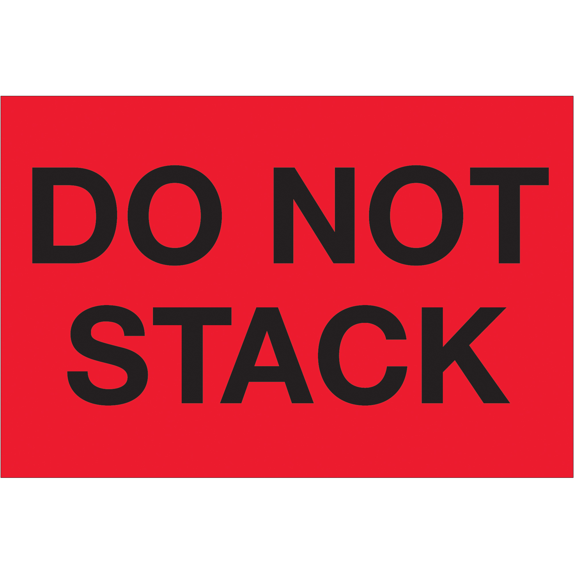 Tape Logic® Labels, "Do Not Stack", 2" x 3", Fluorescent Red, 500/Roll