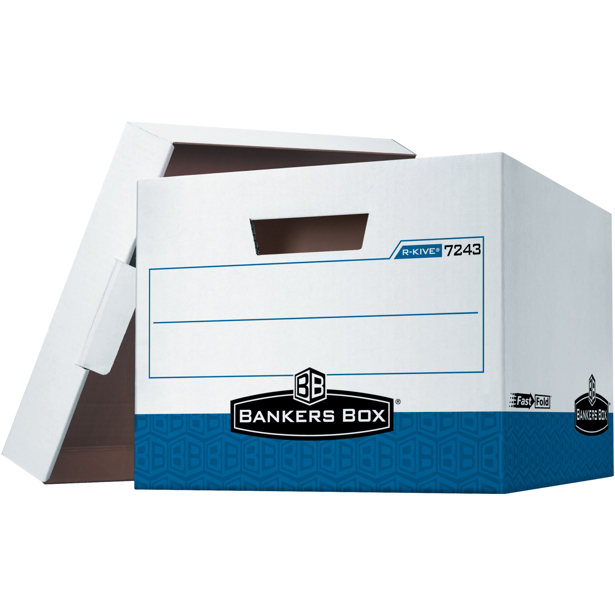R-KIVE® File Storage Boxes, 15" x 12" x 10", Blue, 12/Case