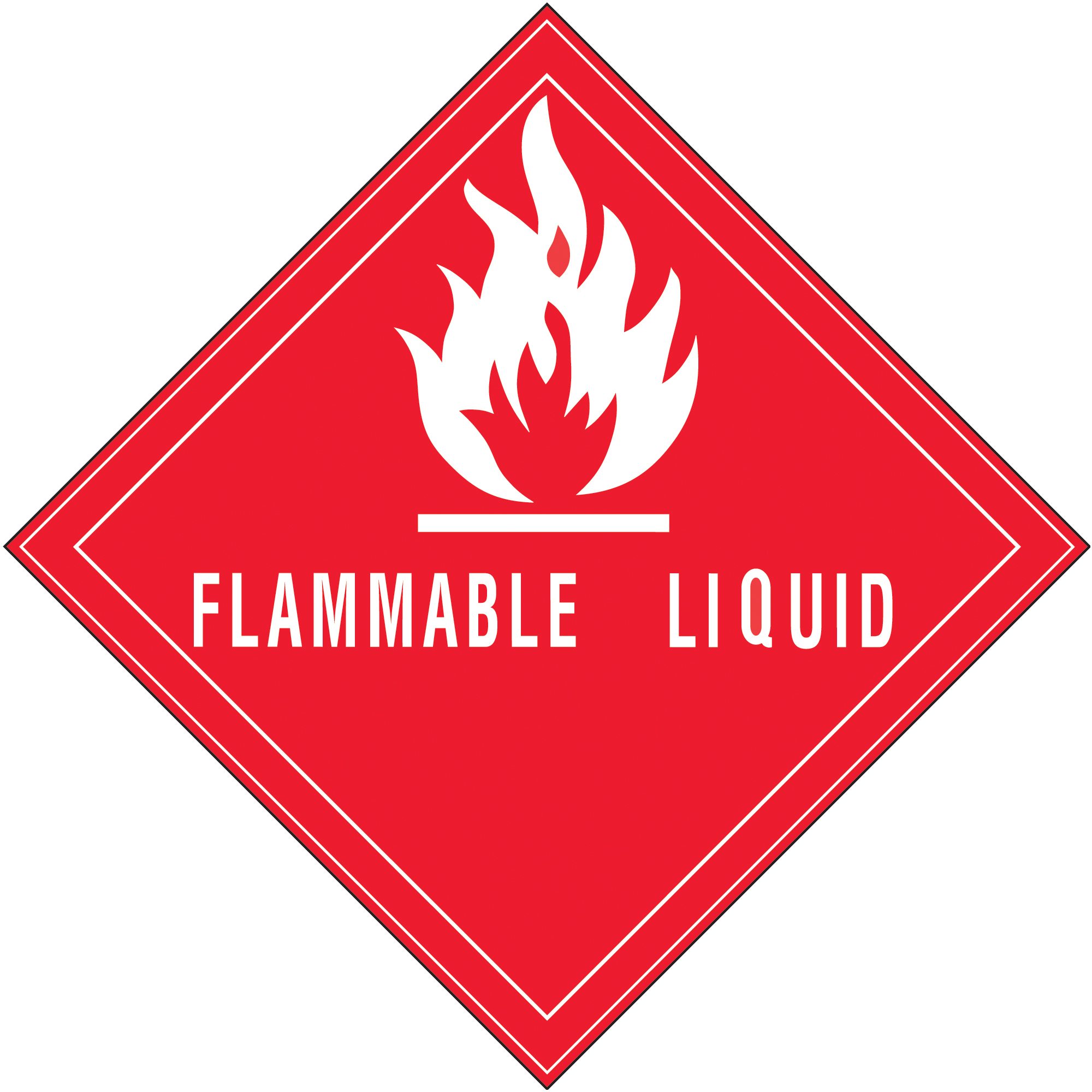Tape Logic® Labels, "Flammable Liquid", 4" x 4, Red/White, 500/Roll