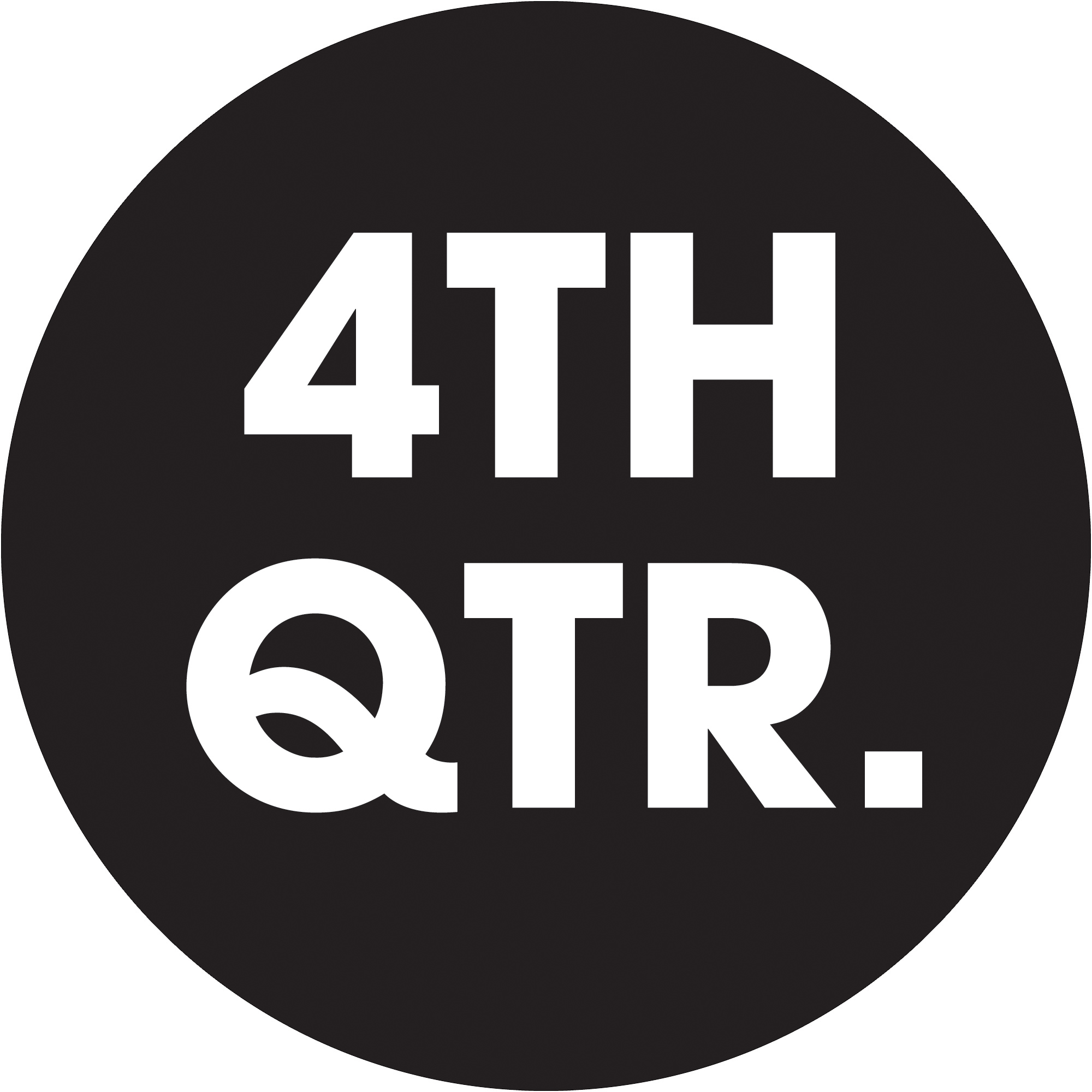 Tape Logic® Quarter Labels, "4TH QTR", 2" Circle, Black, 500/Roll