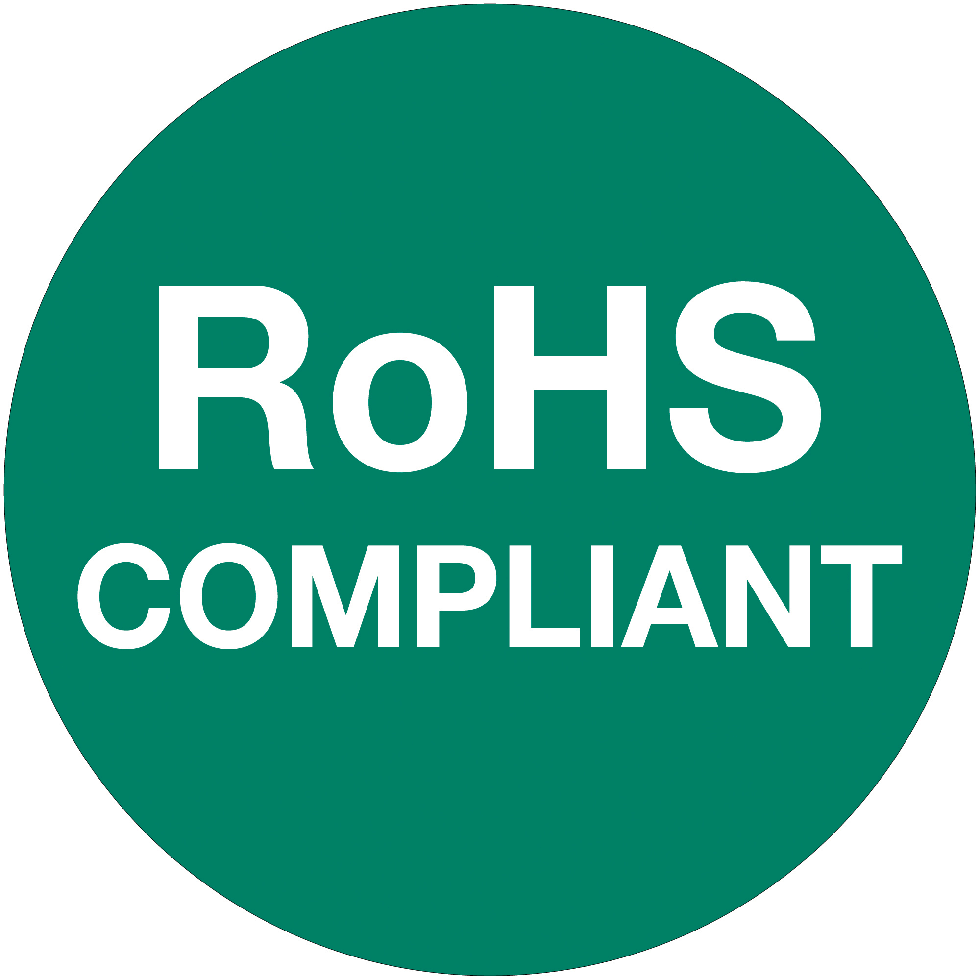 Tape Logic® Labels, "RoHS Compliant" Green, 1" Circle, Green, 500/Roll