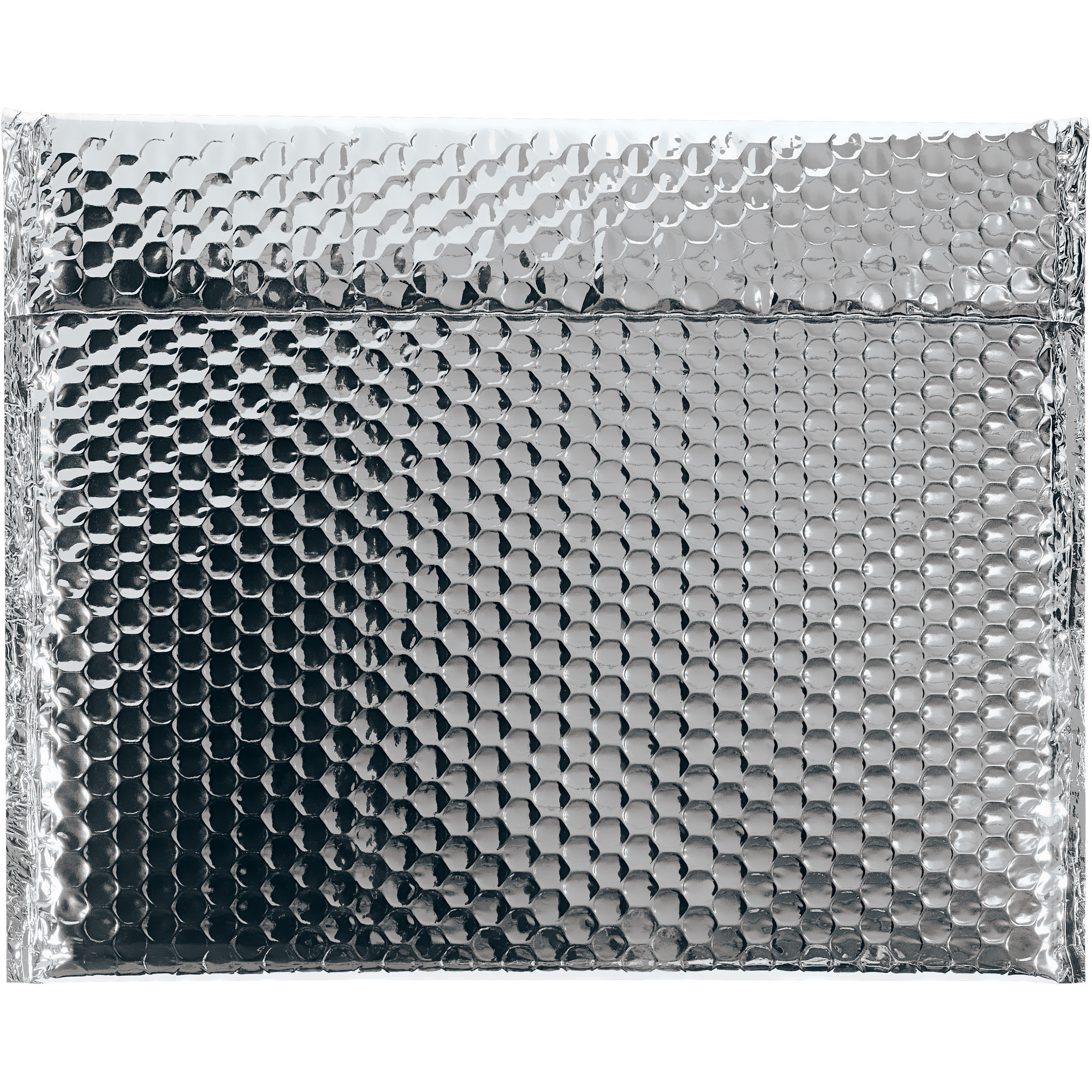 Glamour Bubble Mailers, 13 3/4" x 11", Silver, 48/Case