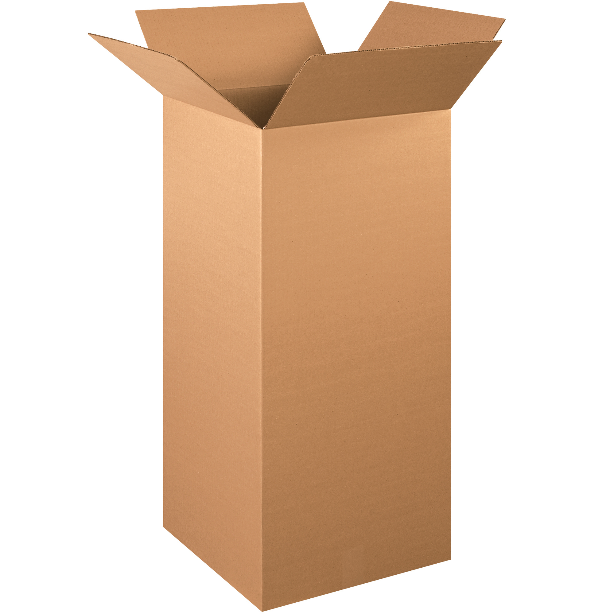 Tall Corrugated Boxes, 16" x 16" x 36", Kraft, 10/Bundle; 120/Skid