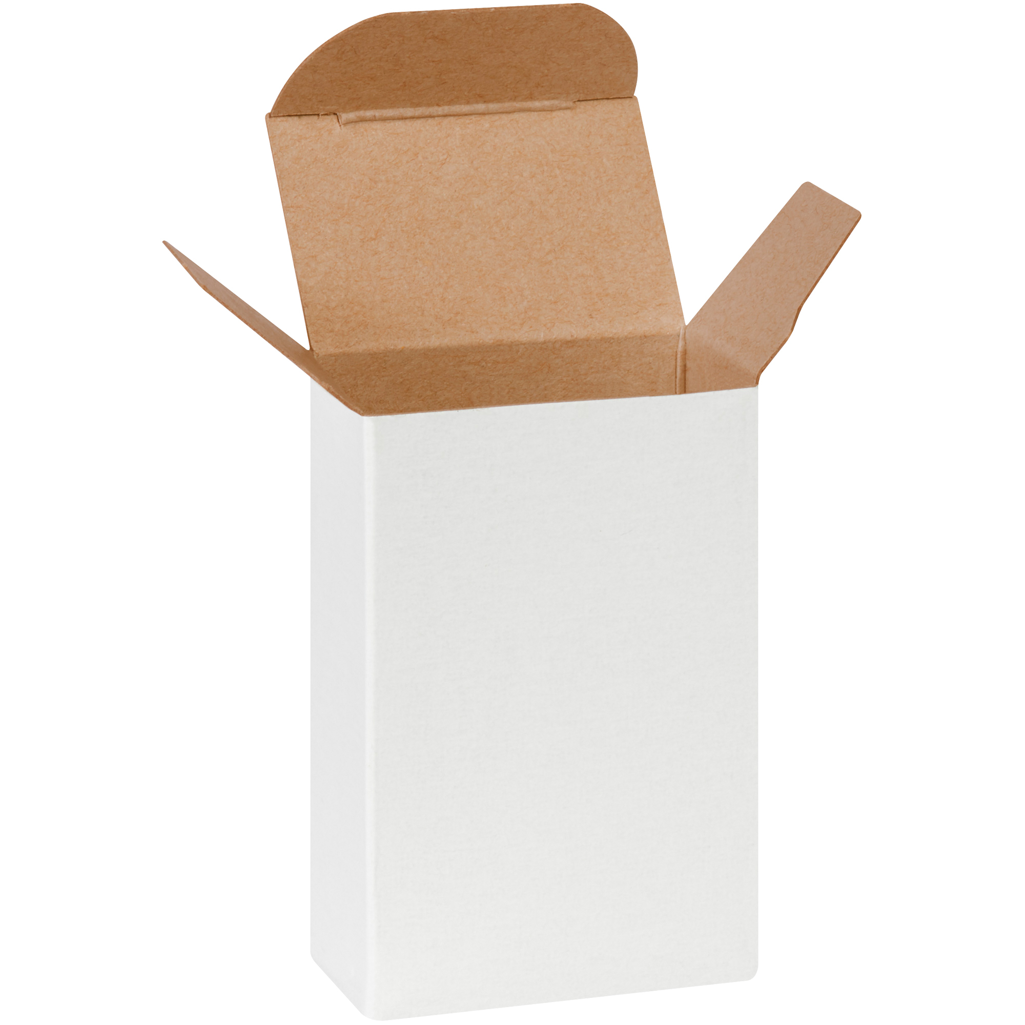 Reverse Tuck Folding Cartons, 2" x 1 1/4" x 3", White, 1000/Case