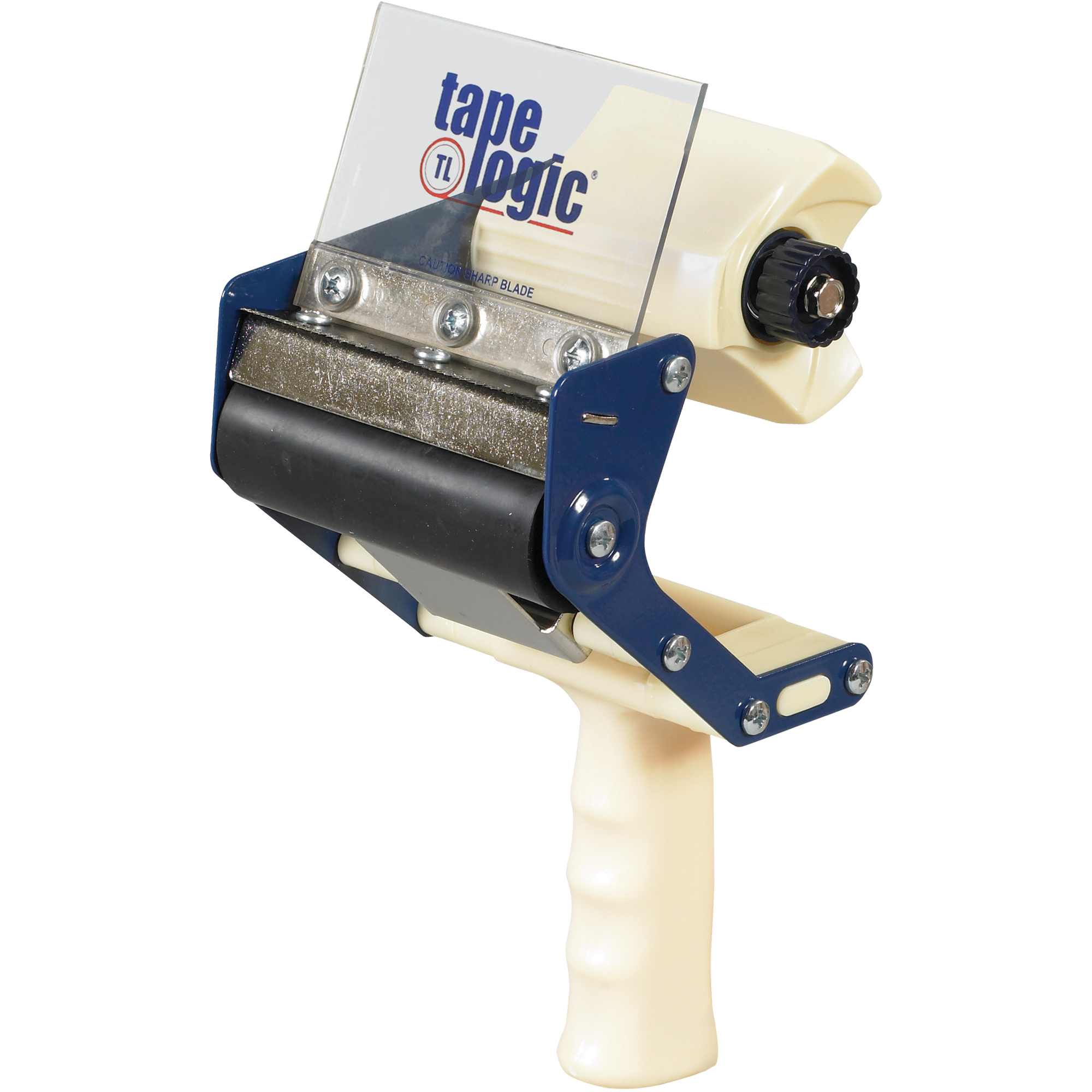 Tape Logic® Heavy-Duty Carton Sealing Tape Dispenser, 4", Blue/White, 1/Each