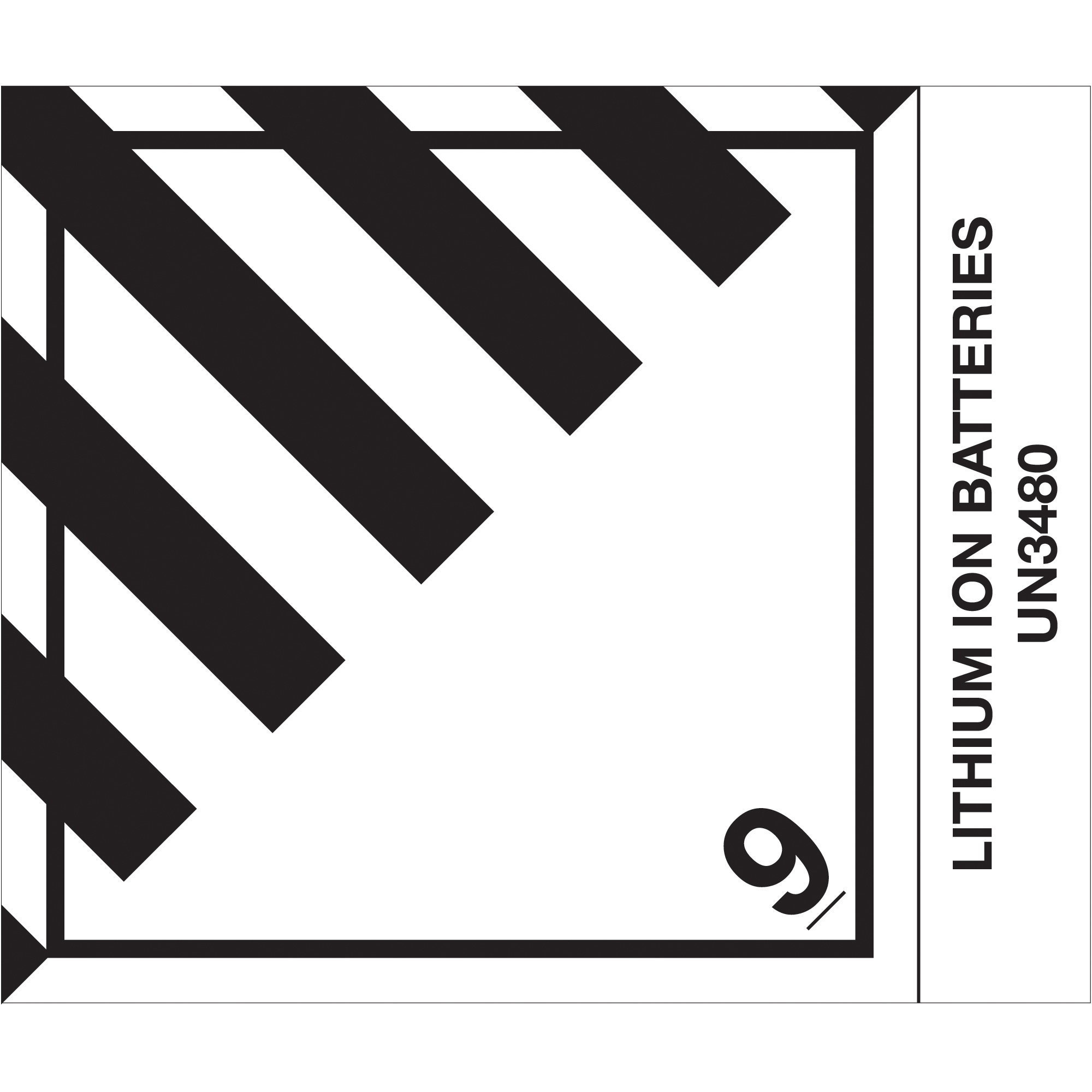 Tape Logic® Labels, "Lithium Ion Batteries", 4" x 4 3/4", Black/White, 500/Roll
