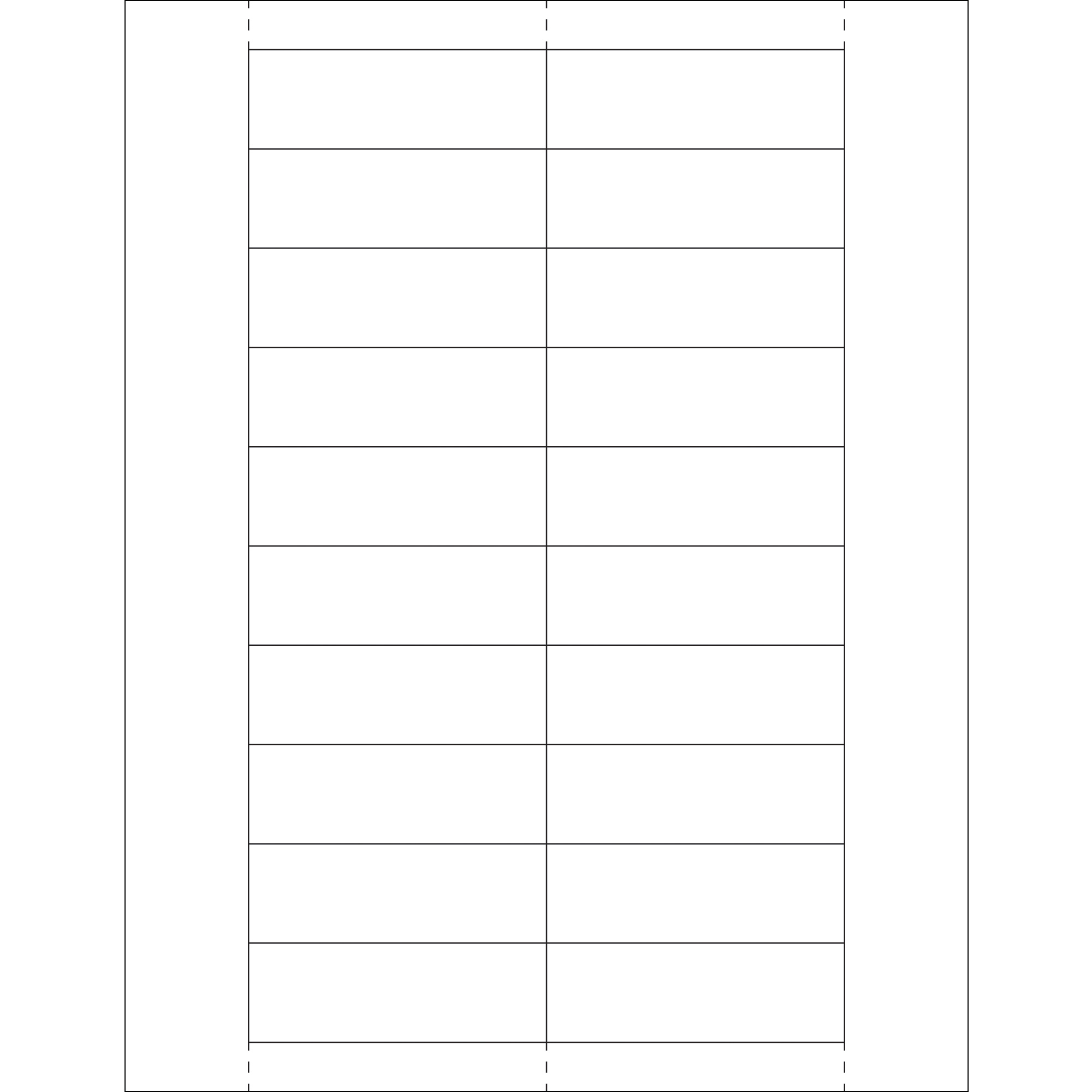 Plastic Label Holder Insert Cards, 1" x 3", White, 1000/Case