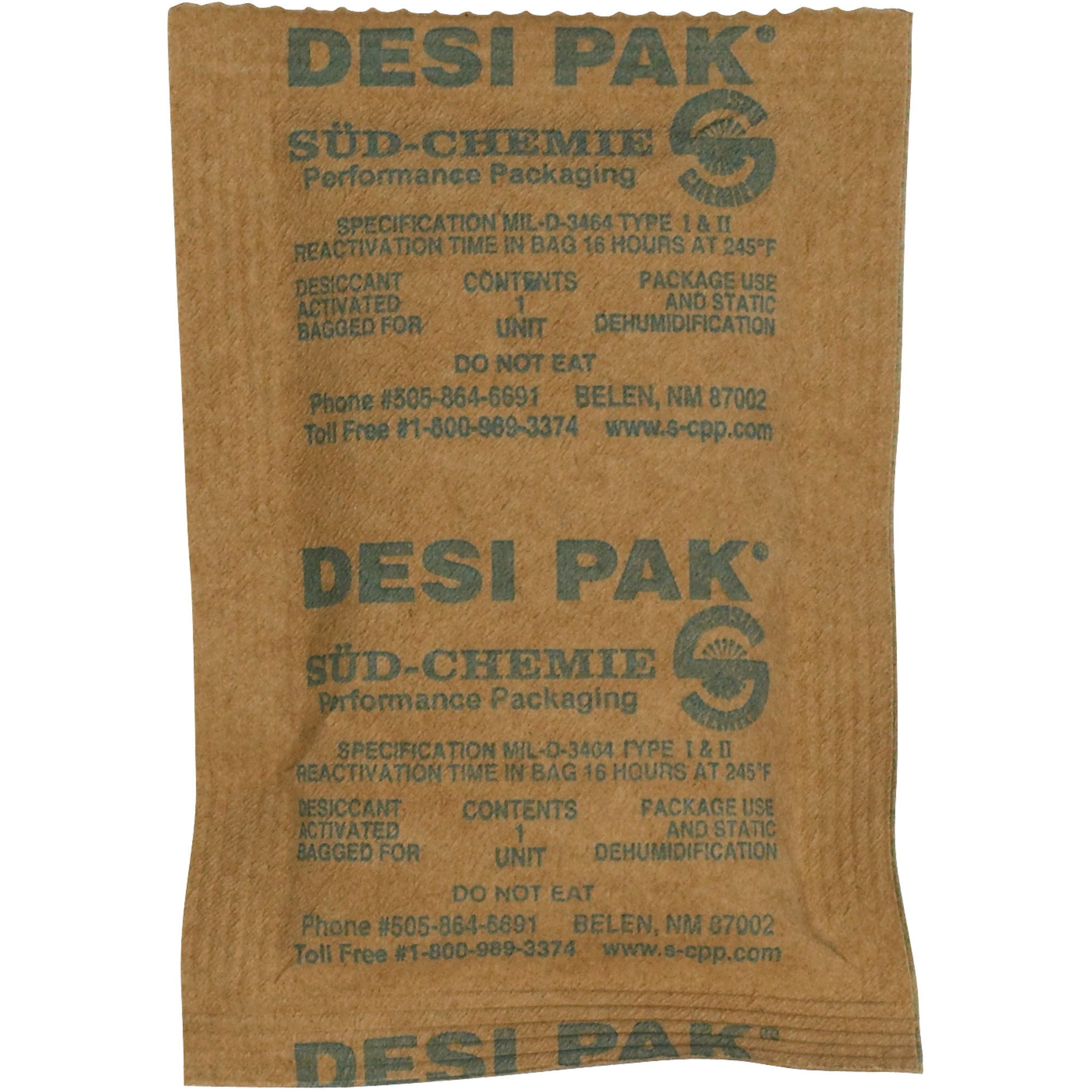 Clay Desiccants, 5 Gallon Pail, 3" x 4" x 1/4", Kraft, 300/Case