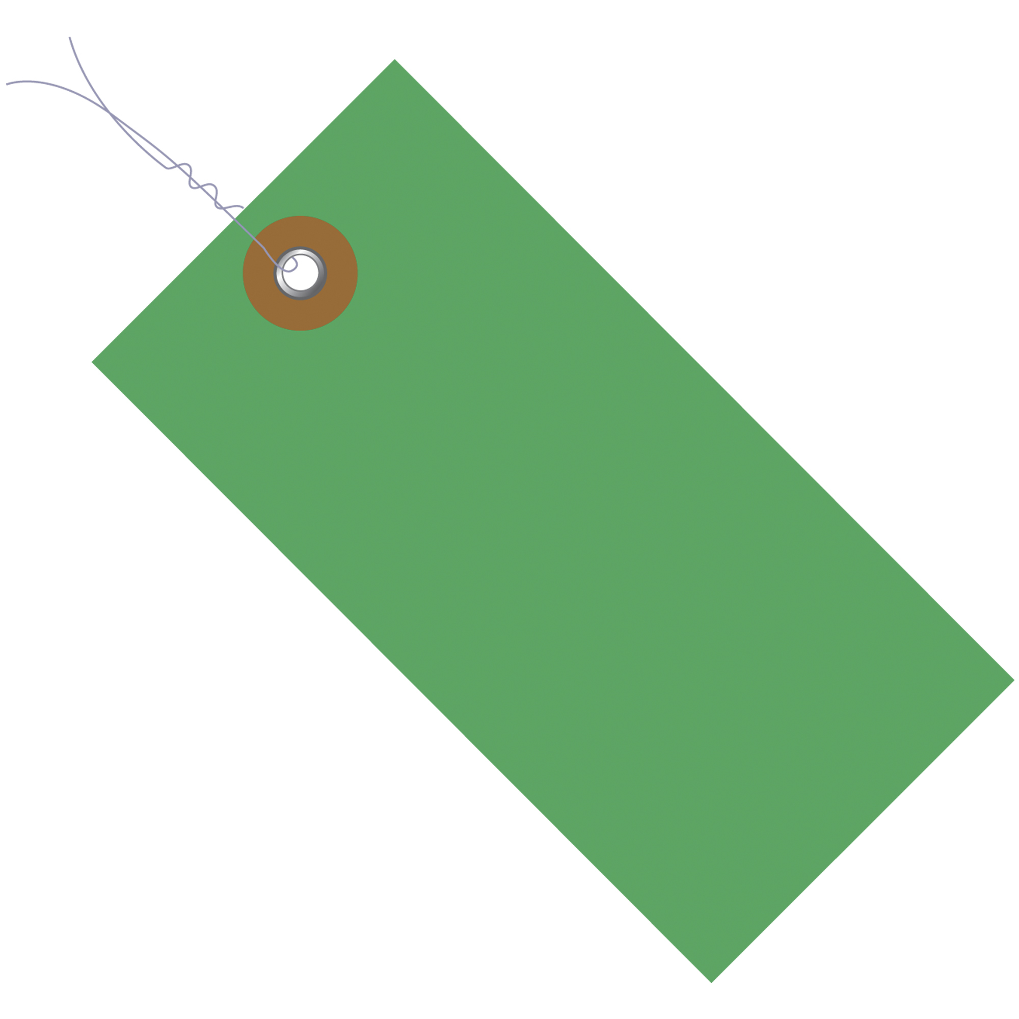Tyvek® Shipping Tags, Pre-Wired, 4 3/4" x 2 3/8", Green, 100/Case