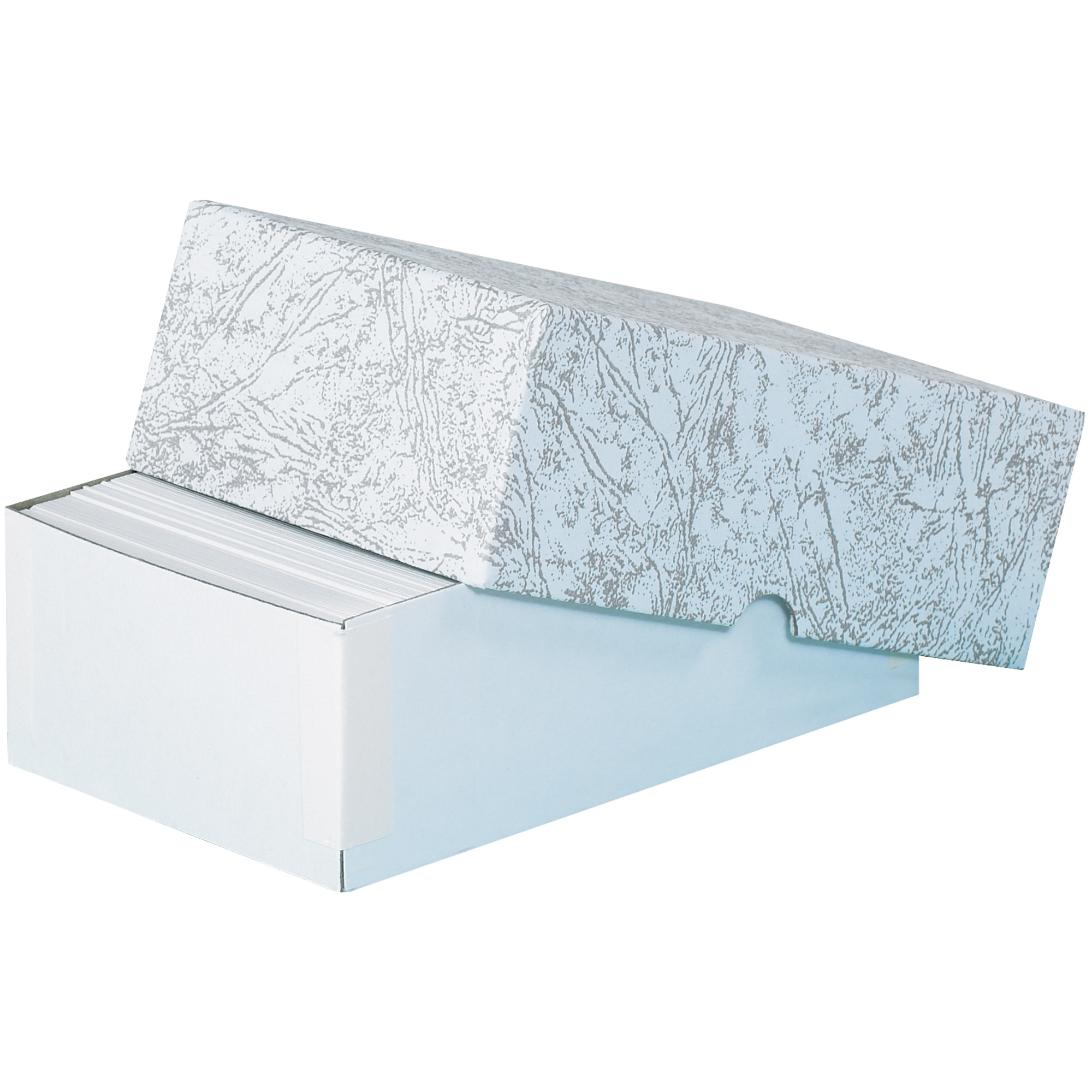Stationery Set-Up Cartons, 6" x 3 1/2" x 2", Gray Leatherette, 100/Case
