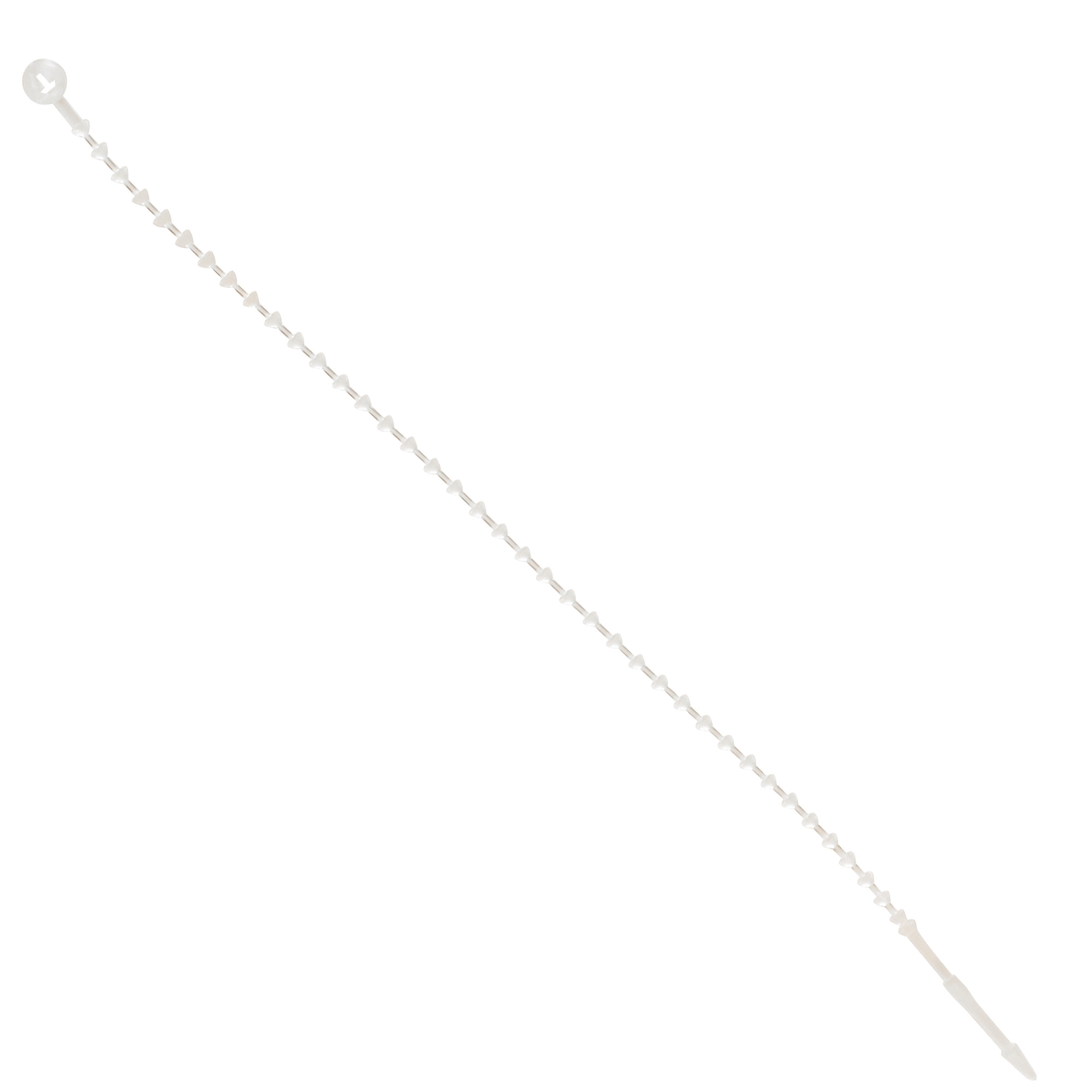Beaded Releasable Security Tie, 11", Natural, 1000/Case