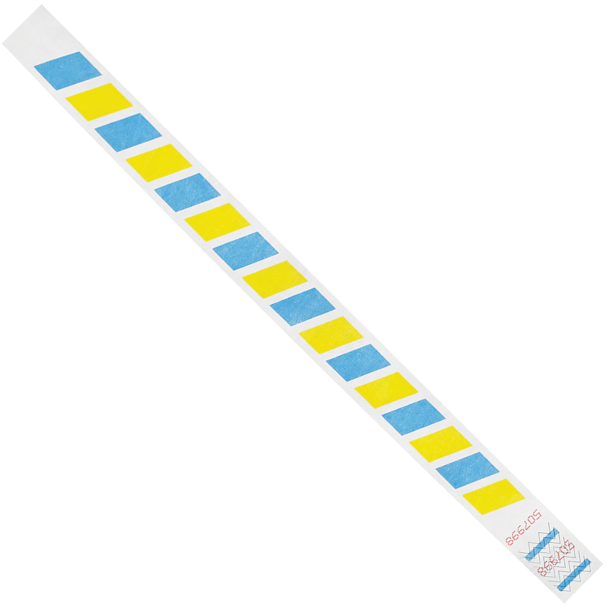 Tyvek® Wristbands, 3/4" x 10", Stripes, Blue/Yellow, 500/Case