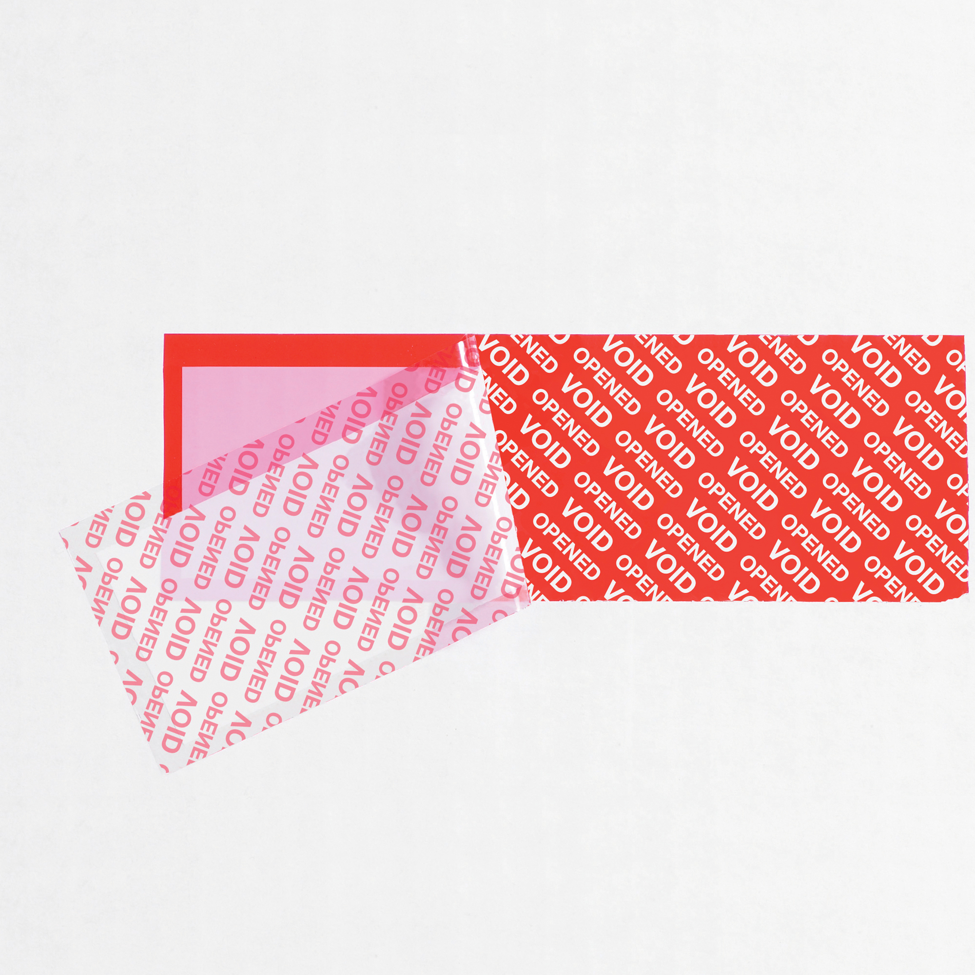 Tape Logic® Security Strips on a Roll, 3.9 Mil, 2" x 5 3/4", Red, 1/Case