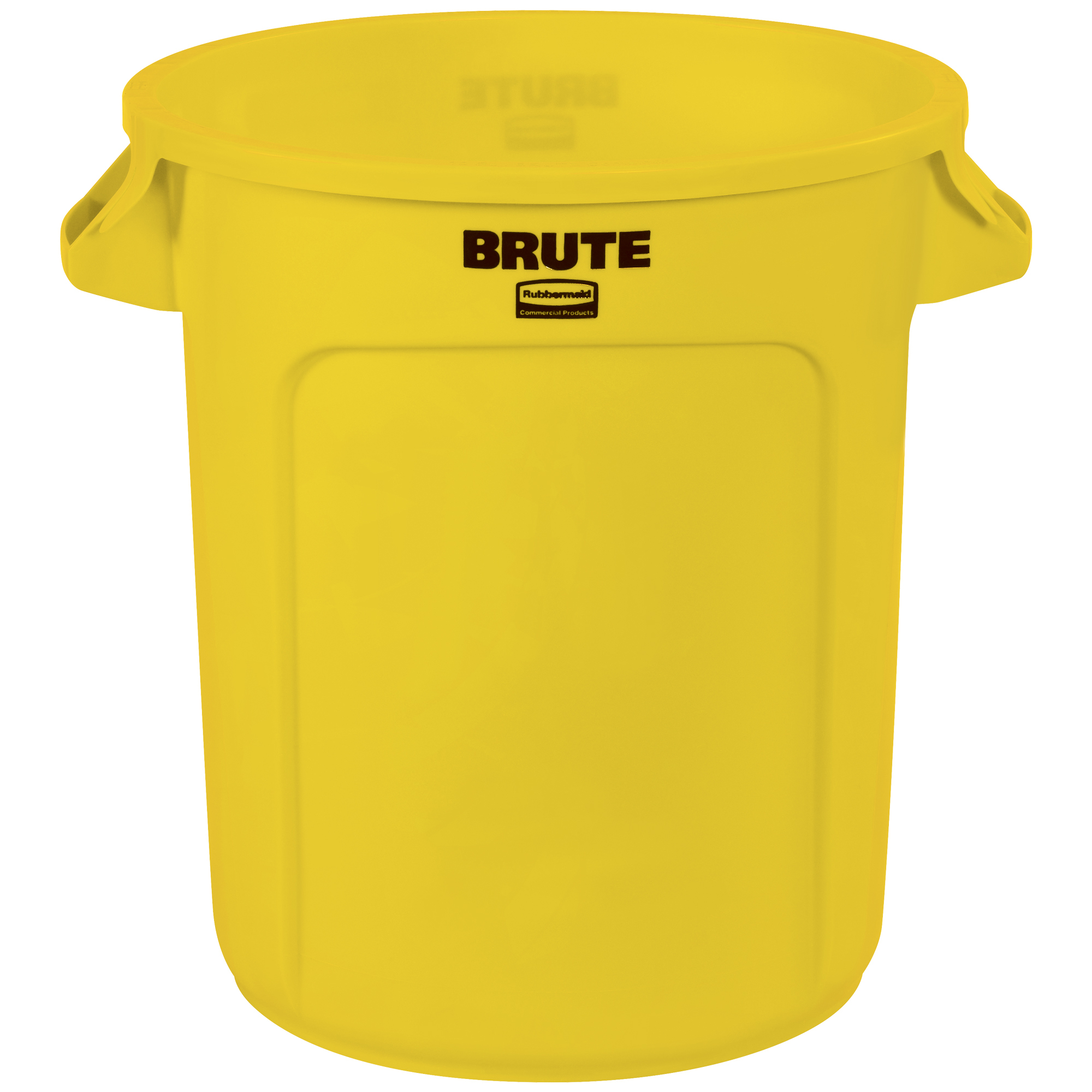 Rubbermaid® Brute® Trash Can, 10 Gallon, 17" x 16", Yellow, 1/Each