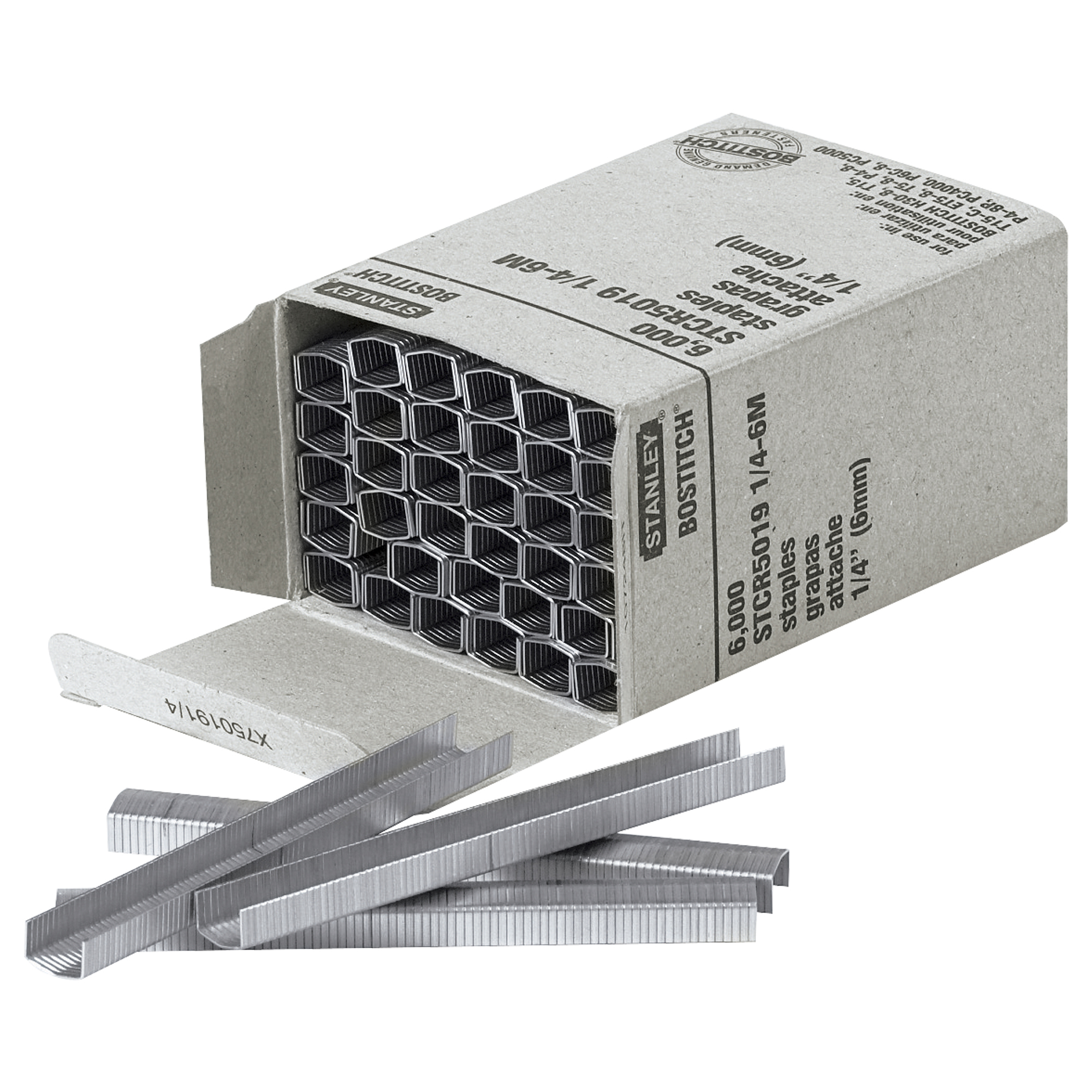 Deluxe Staples, 1/4", Silver, 6000/Case