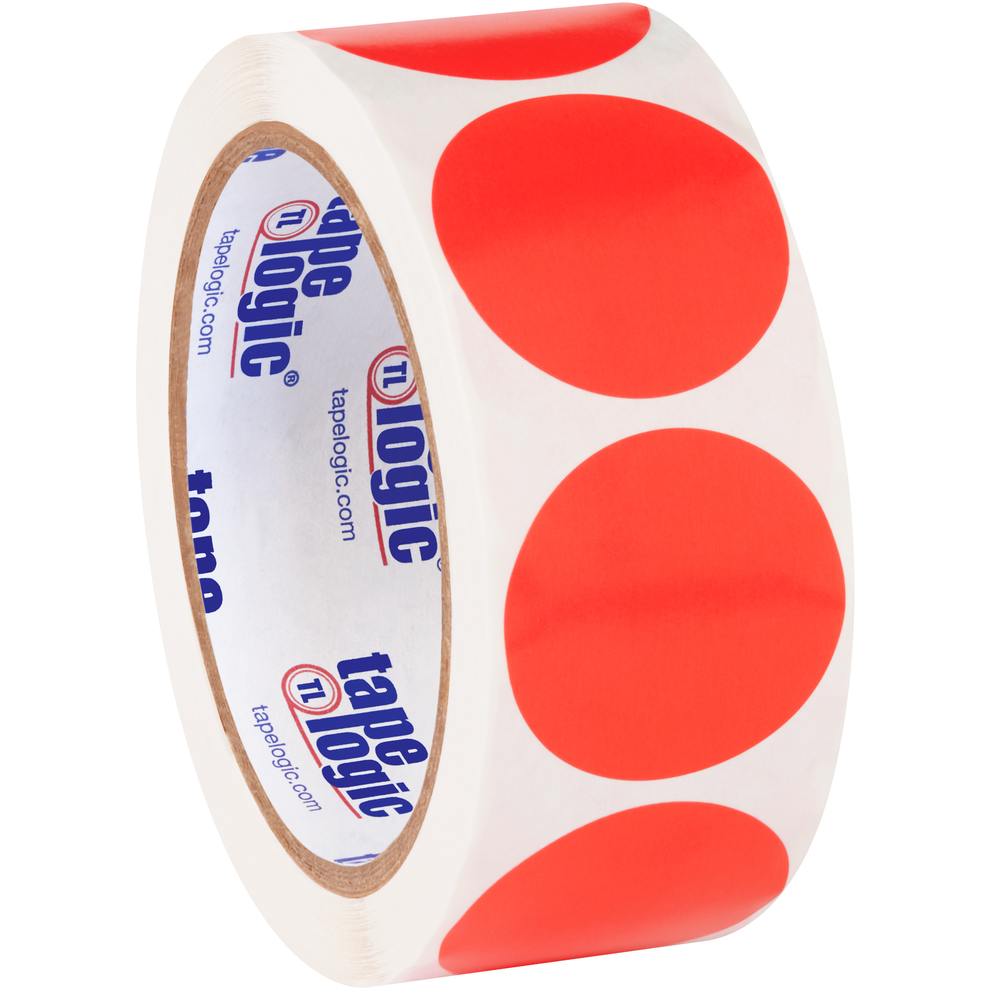 Tape Logic® Inventory Circle Labels, 1 1/2", Fluorescent Red, 500/Roll