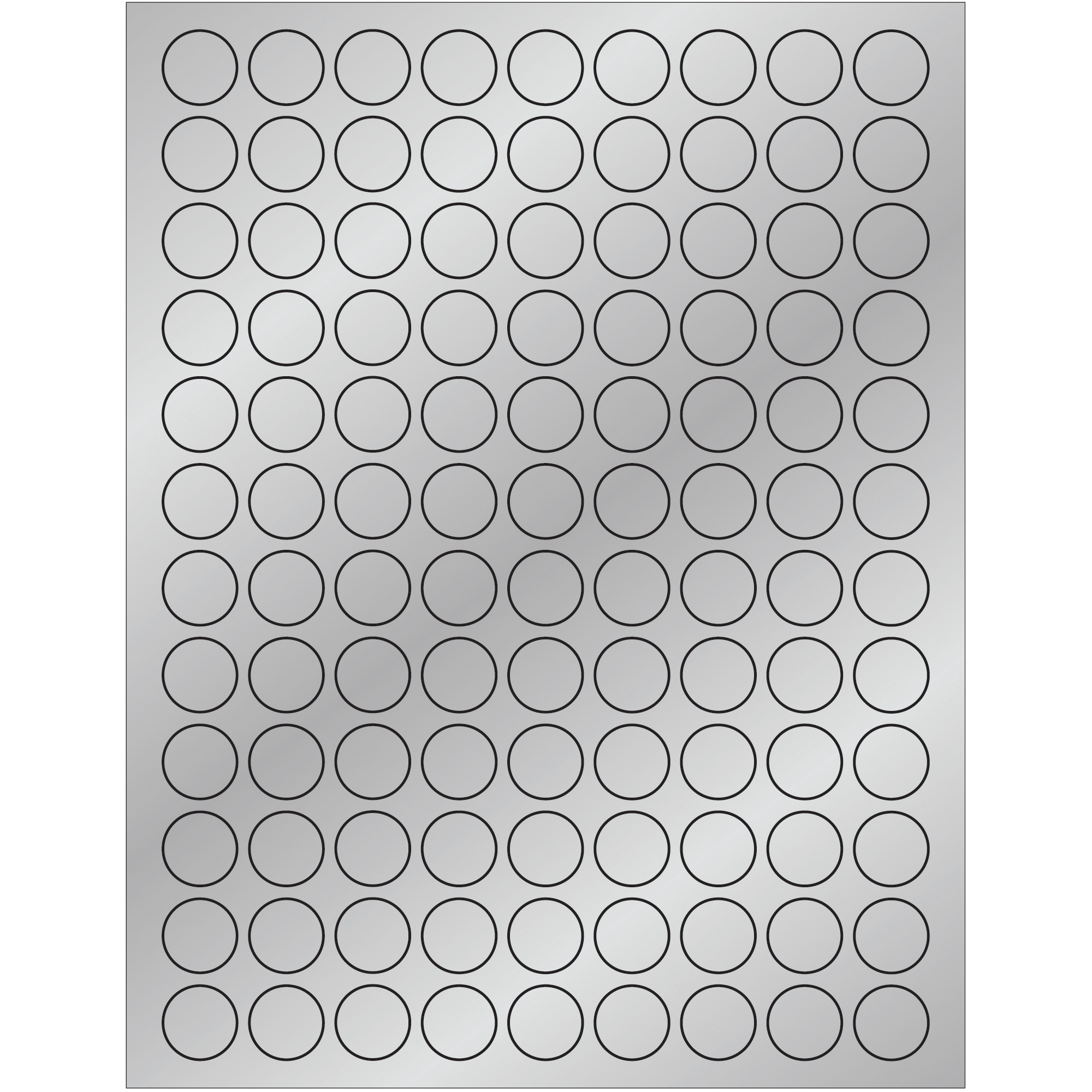 Tape Logic® Foil Circle Laser Labels, 3/4", Silver, 10800/Case
